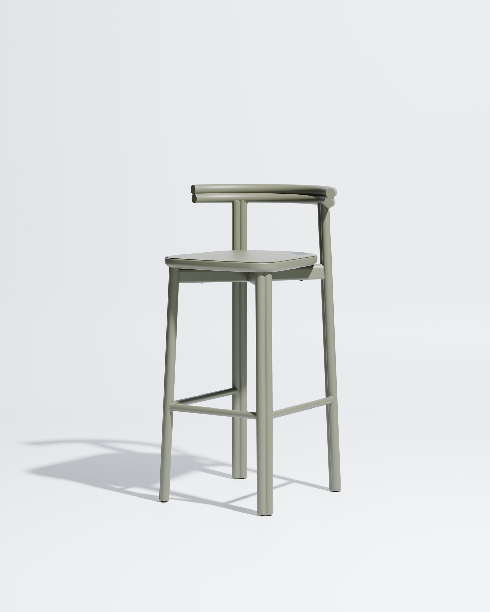 Twill Metal Bar Chair | Pale Eucalypt Metal Stool | GibsonKarlo | DesignByThem