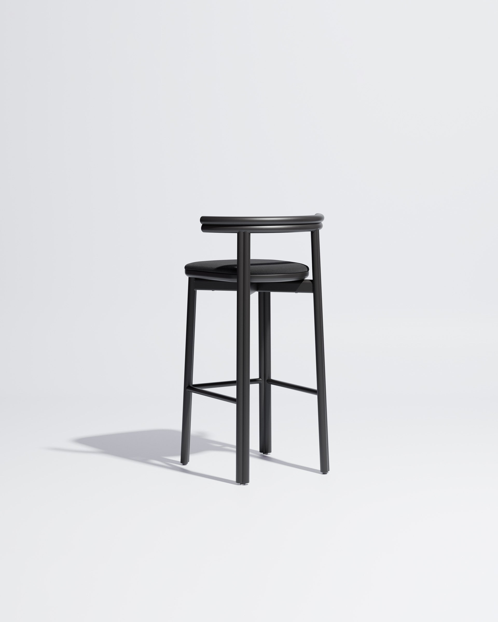 Twill Metal Bar Chair Upholstered | Gibson Karlo | DesignByThem ** Black / Maharam Merit - 004 (Indoor Only)