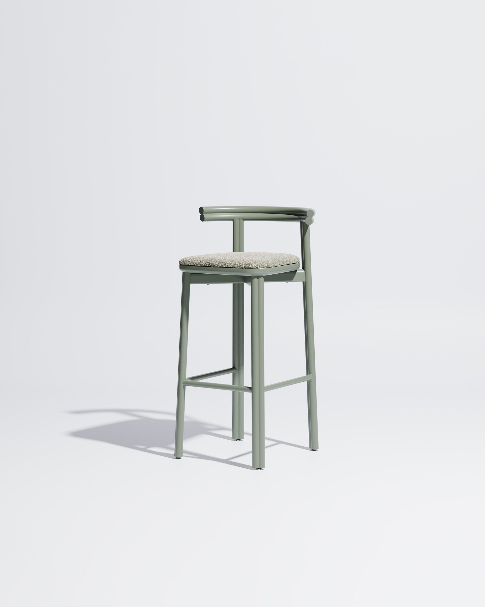 Twill Metal Bar Chair Upholstered | Gibson Karlo | DesignByThem ** Pale Eucalypt / Kvadrat Zero - 002 (Indoor Only)