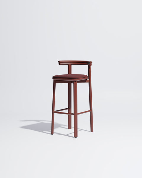 Twill Metal Bar Chair Upholstered | Gibson Karlo | DesignByThem ** Rust Red / Maharam Merit - 039 (Indoor Only)