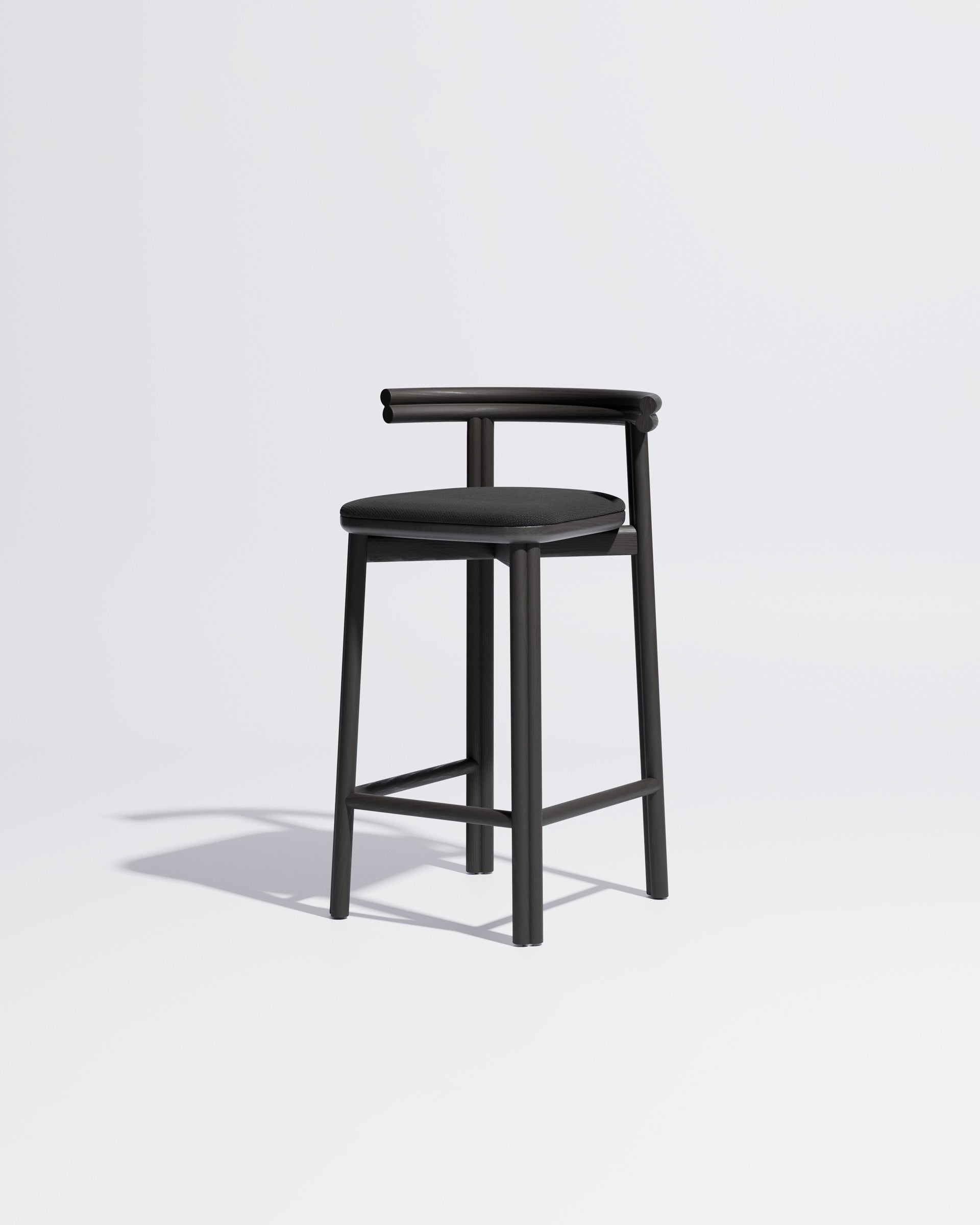 Twill Counter Chair Upholstered | Gibson Karlo | DesignByThem **  Black / Maharam Merit - 004