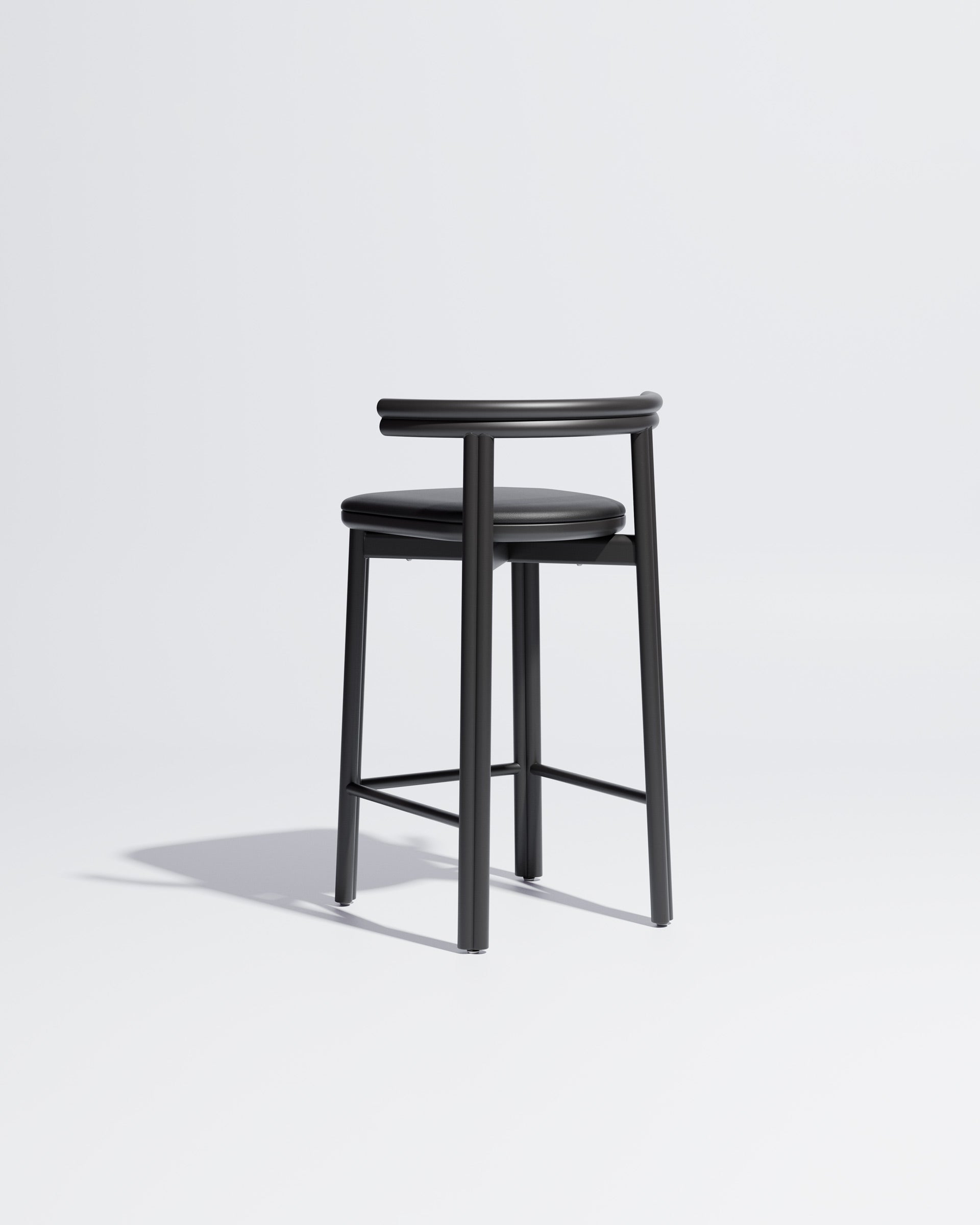 Twill Metal Counter Chair Upholstered | Gibson Karlo | DesignByThem ** Black / Knoll Prairie - 018 (Outdoor Suitable)