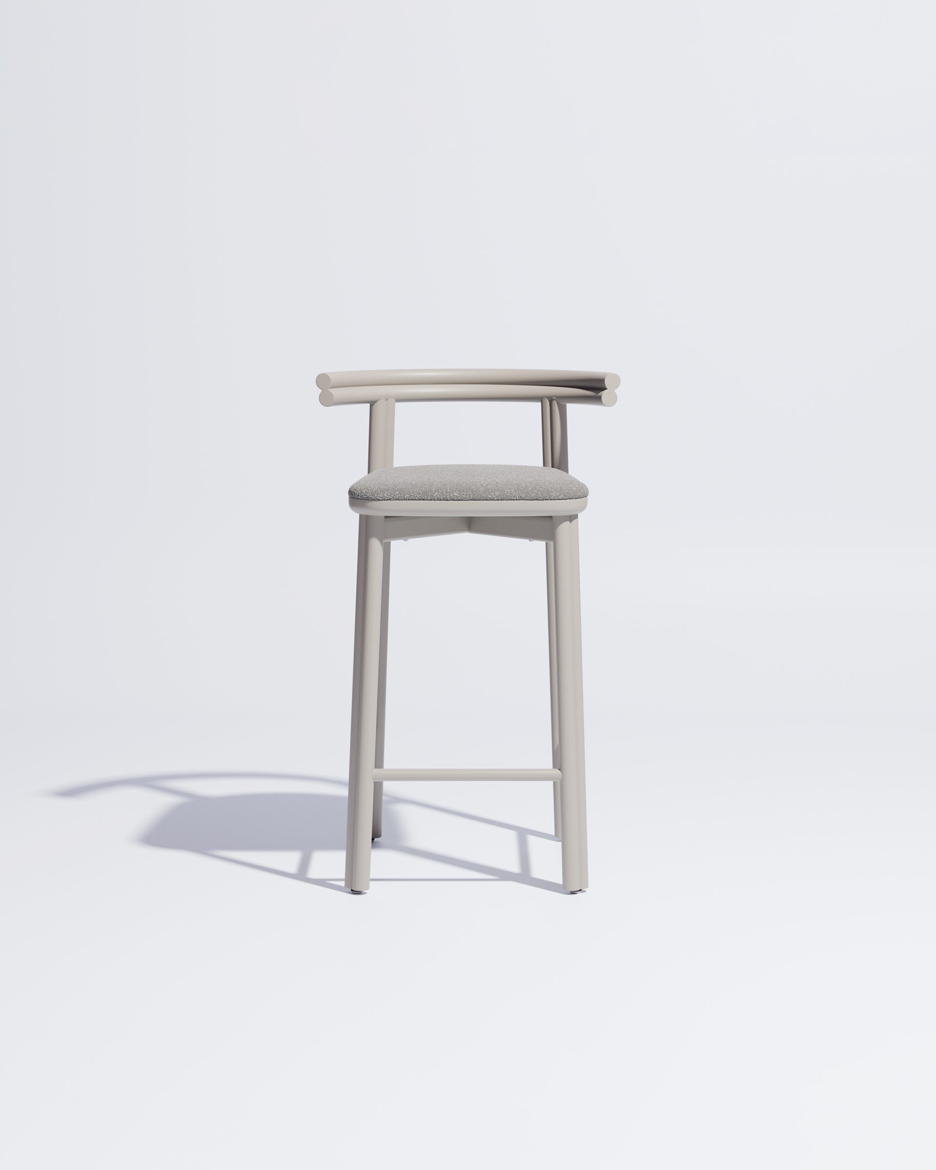 Twill Metal Counter Chair Upholstered | Gibson Karlo | DesignByThem ** Silk Grey / Kvadrat Zero - 016 (Indoor Only)