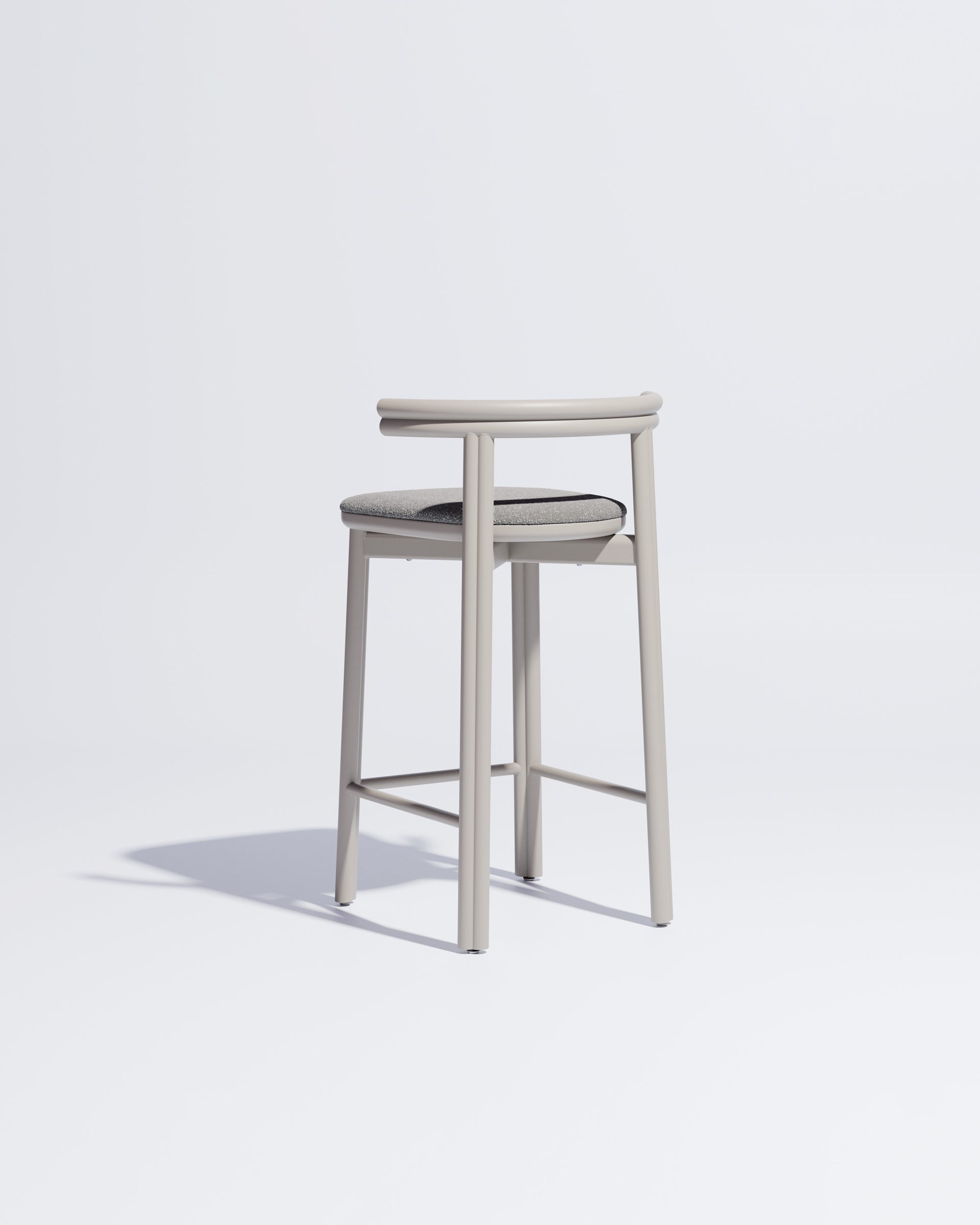 Twill Metal Counter Chair Upholstered | Gibson Karlo | DesignByThem ** Silk Grey / Kvadrat Zero - 016 (Indoor Only)