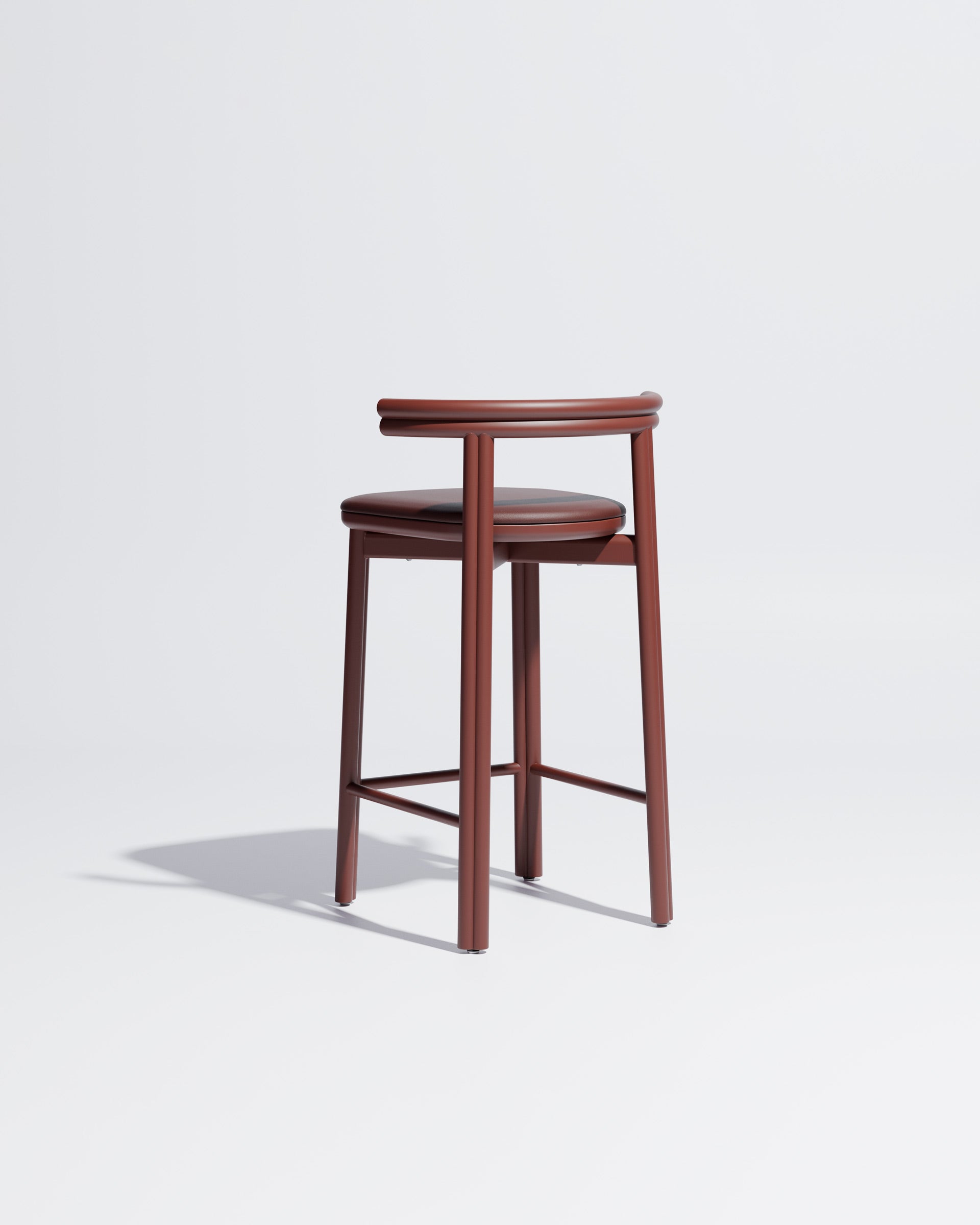 Twill Metal Counter Chair Upholstered | Gibson Karlo | DesignByThem ** Rust Red / Knoll Prairie - 038 (Outdoor Suitable)