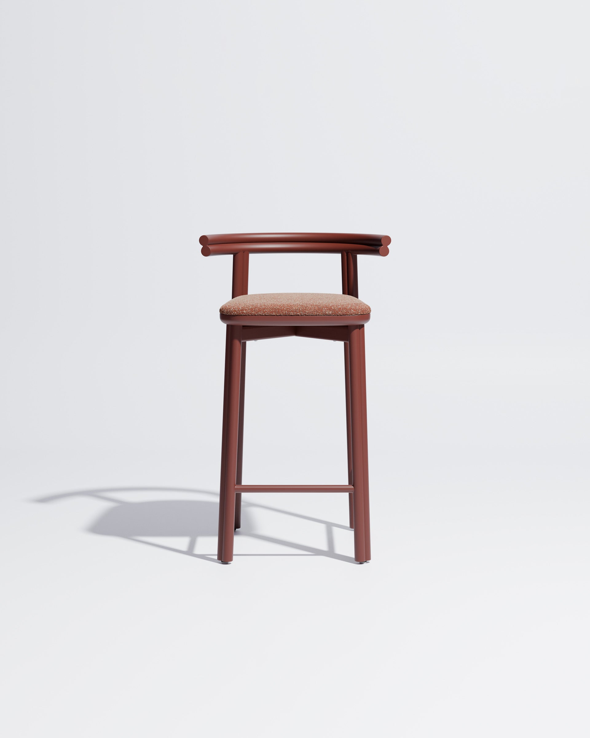 Twill Metal Counter Chair Upholstered | Gibson Karlo | DesignByThem ** Rust Red / Kvadrat Zero - 008 (Indoor Only)