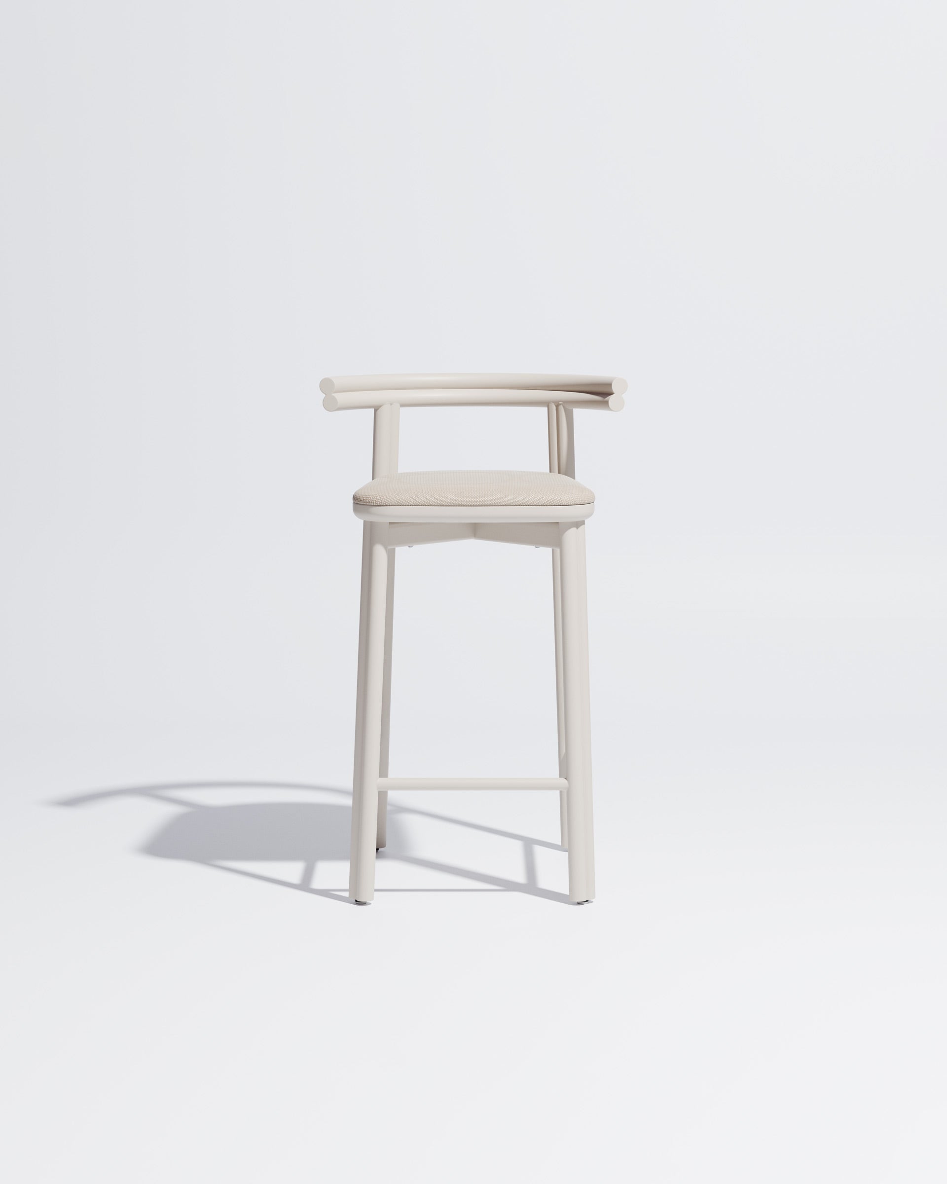 Twill Metal Counter Chair Upholstered | Gibson Karlo | DesignByThem ** Soft White / Maharam Merit - 030 (Indoor Only)