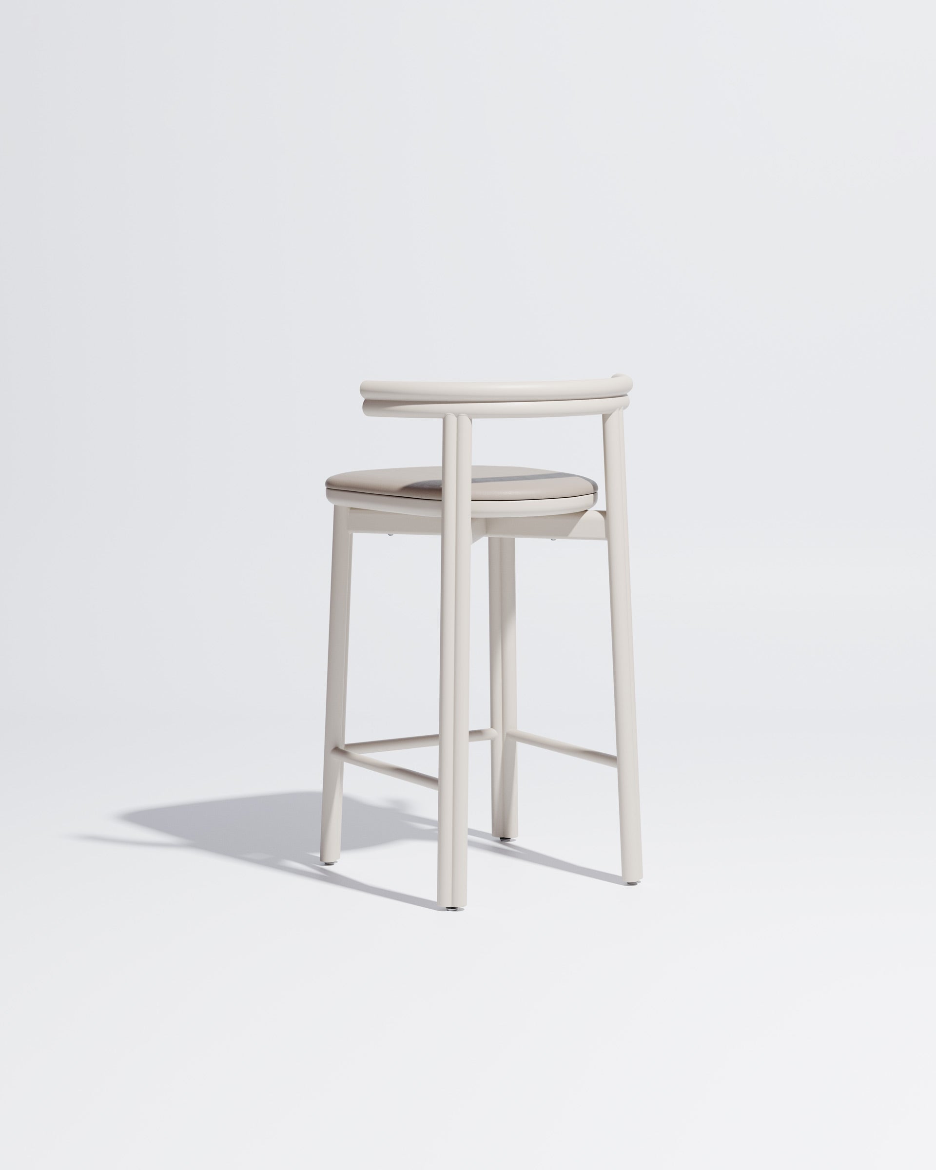 Twill Metal Counter Chair Upholstered | Gibson Karlo | DesignByThem ** Soft White / Knoll Prairie - 020 (Outdoor Suitable)