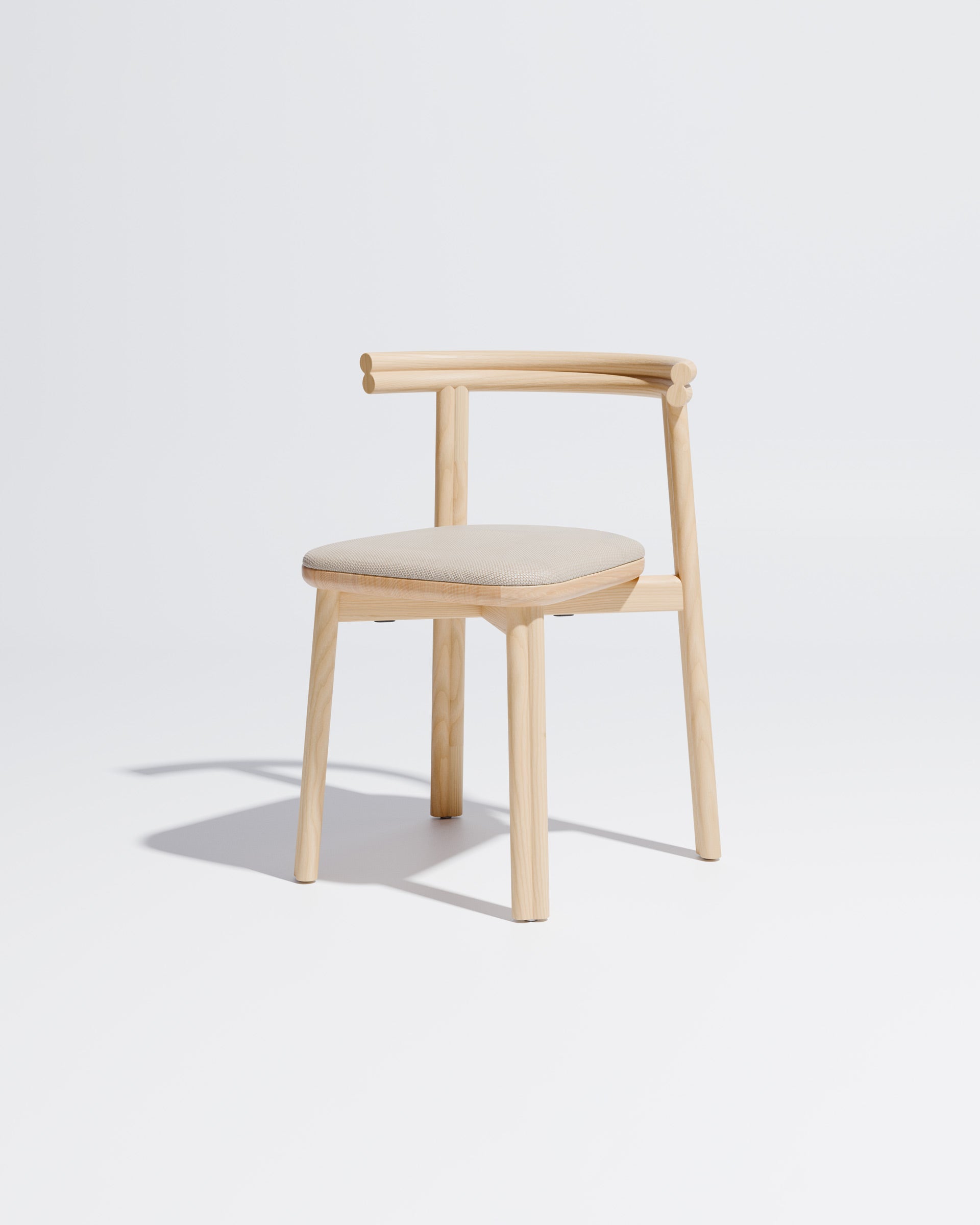 Twill Timber Dining Chair Upholstered | Gibson Karlo | DesignByThem **  Ash / Maharam Merit - 030