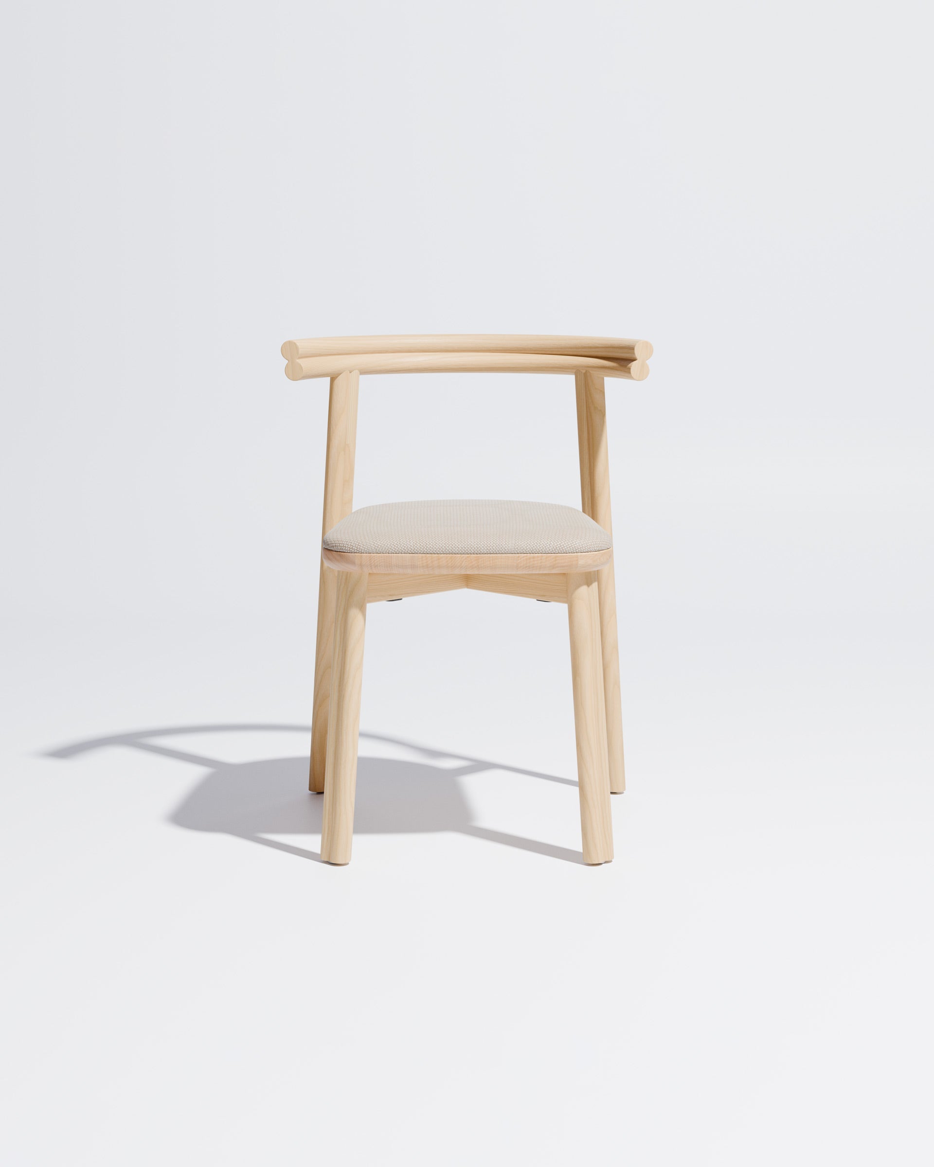 Twill Timber Dining Chair Upholstered | Gibson Karlo | DesignByThem **  Ash / Maharam Merit - 030