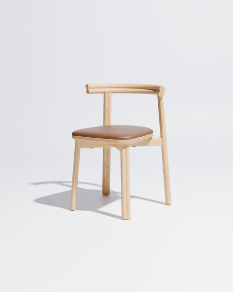 Twill Timber Dining Chair Upholstered | Gibson Karlo | DesignByThem **  Ash / Knoll Prairie - 027