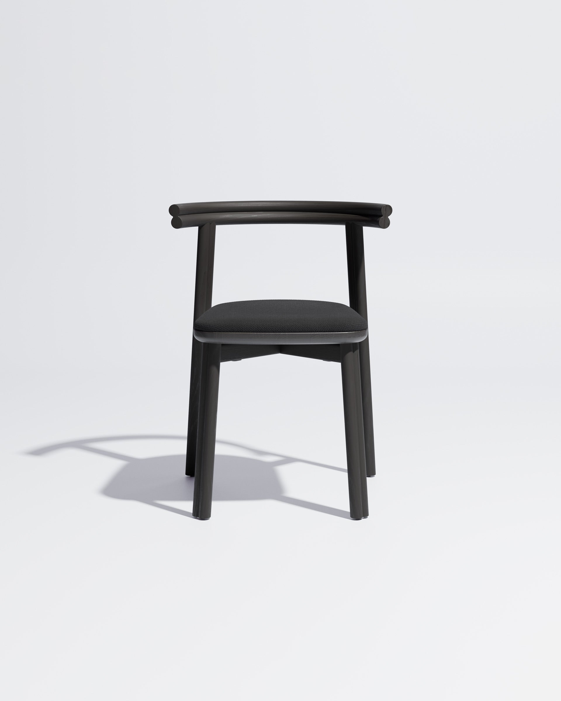 Twill Timber Dining Chair Upholstered | Gibson Karlo | DesignByThem **  Black / Maharam Merit - 004