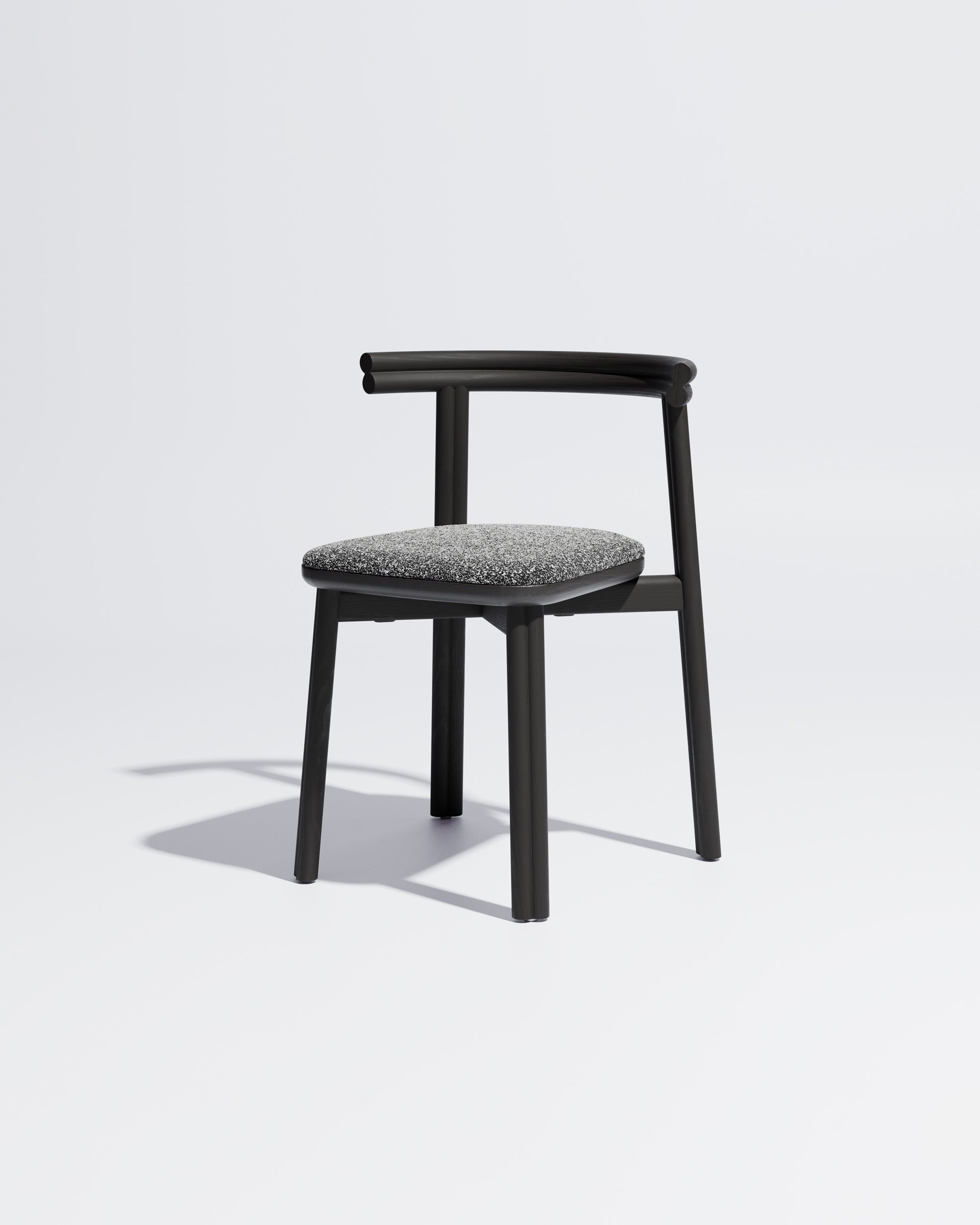 Twill Timber Dining Chair Upholstered | Gibson Karlo | DesignByThem **  Black / Kvadrat Zero - 004