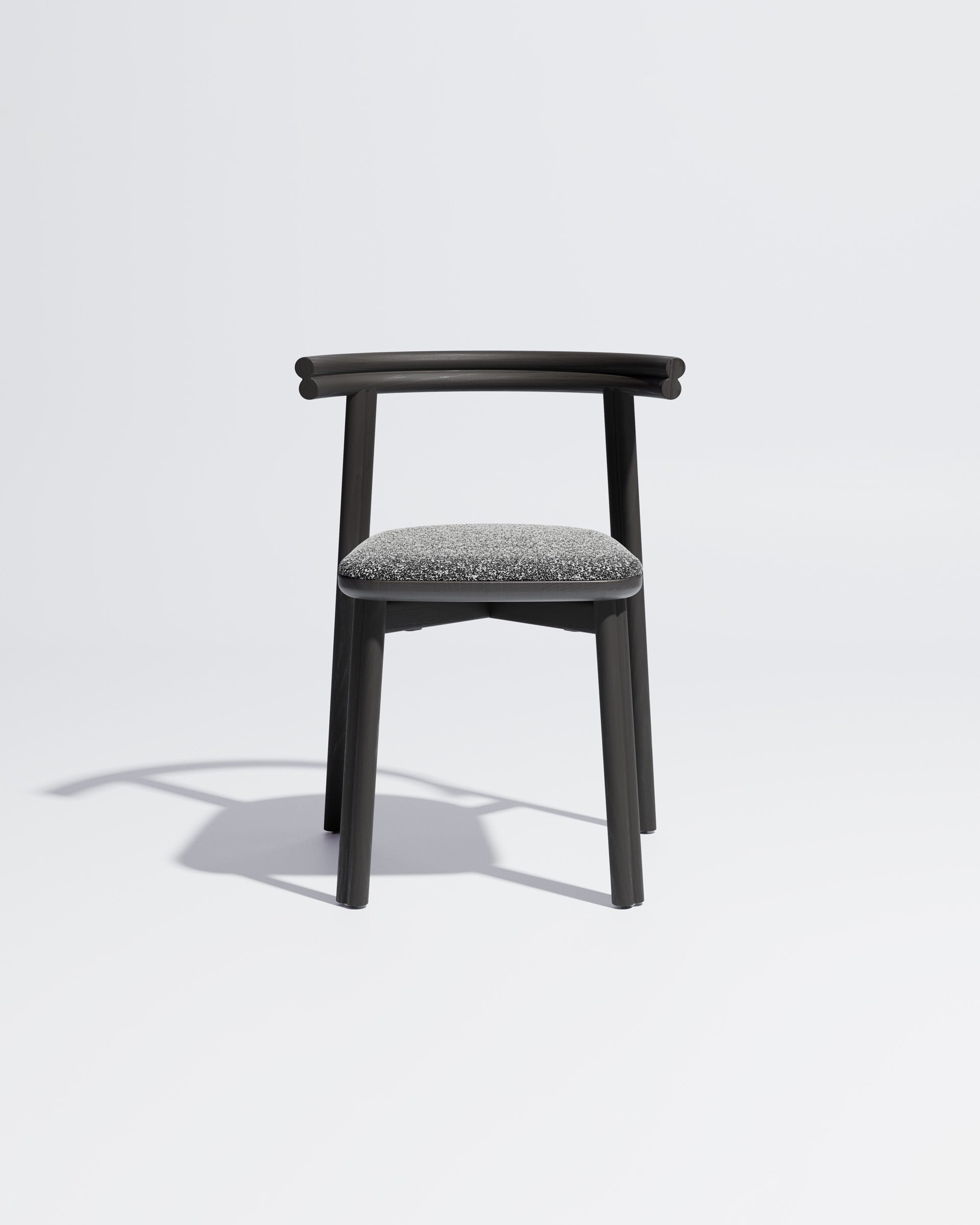 Twill Timber Dining Chair Upholstered | Gibson Karlo | DesignByThem **  Black / Kvadrat Zero - 004