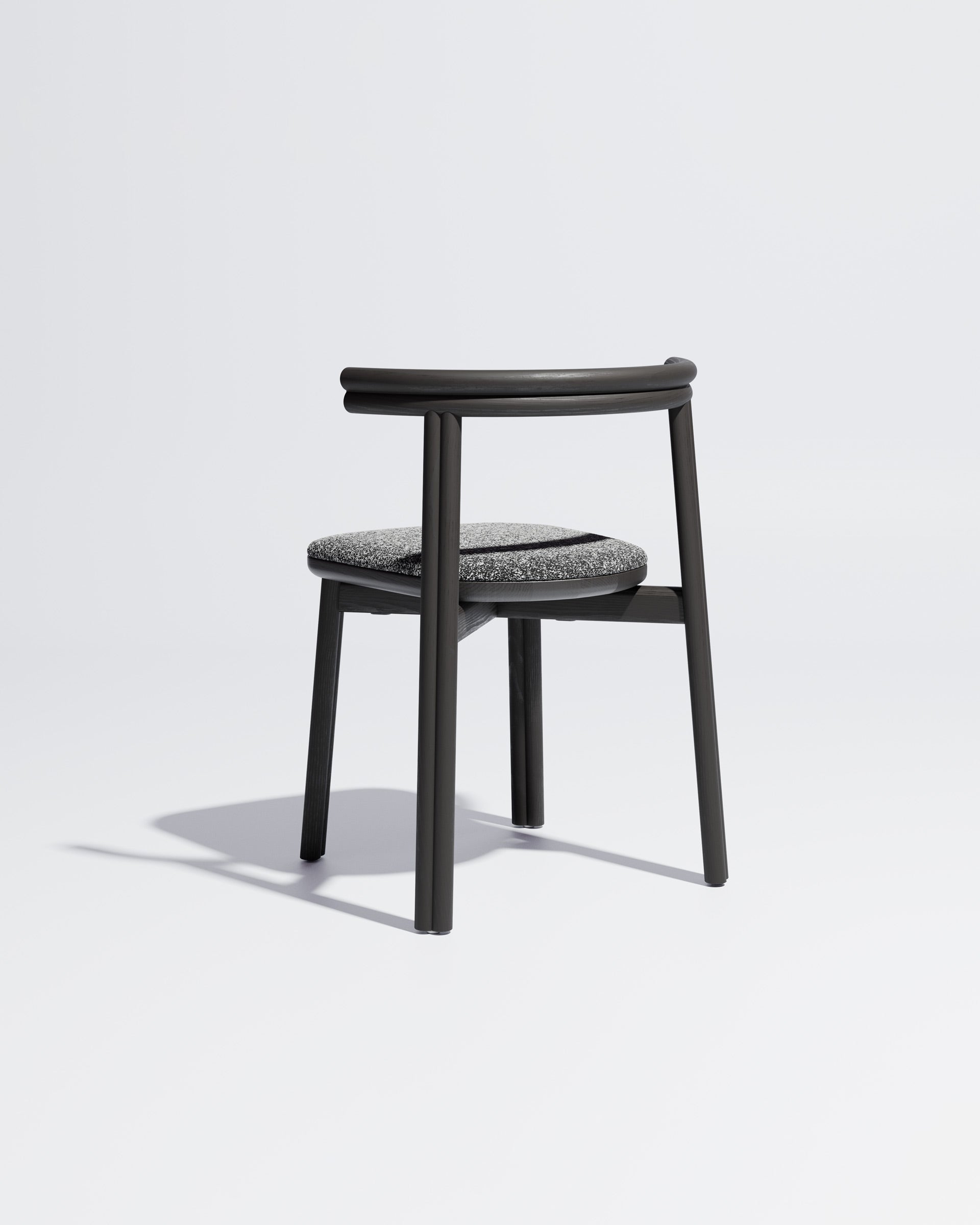 Twill Timber Dining Chair Upholstered | Gibson Karlo | DesignByThem **  Black / Kvadrat Zero - 004