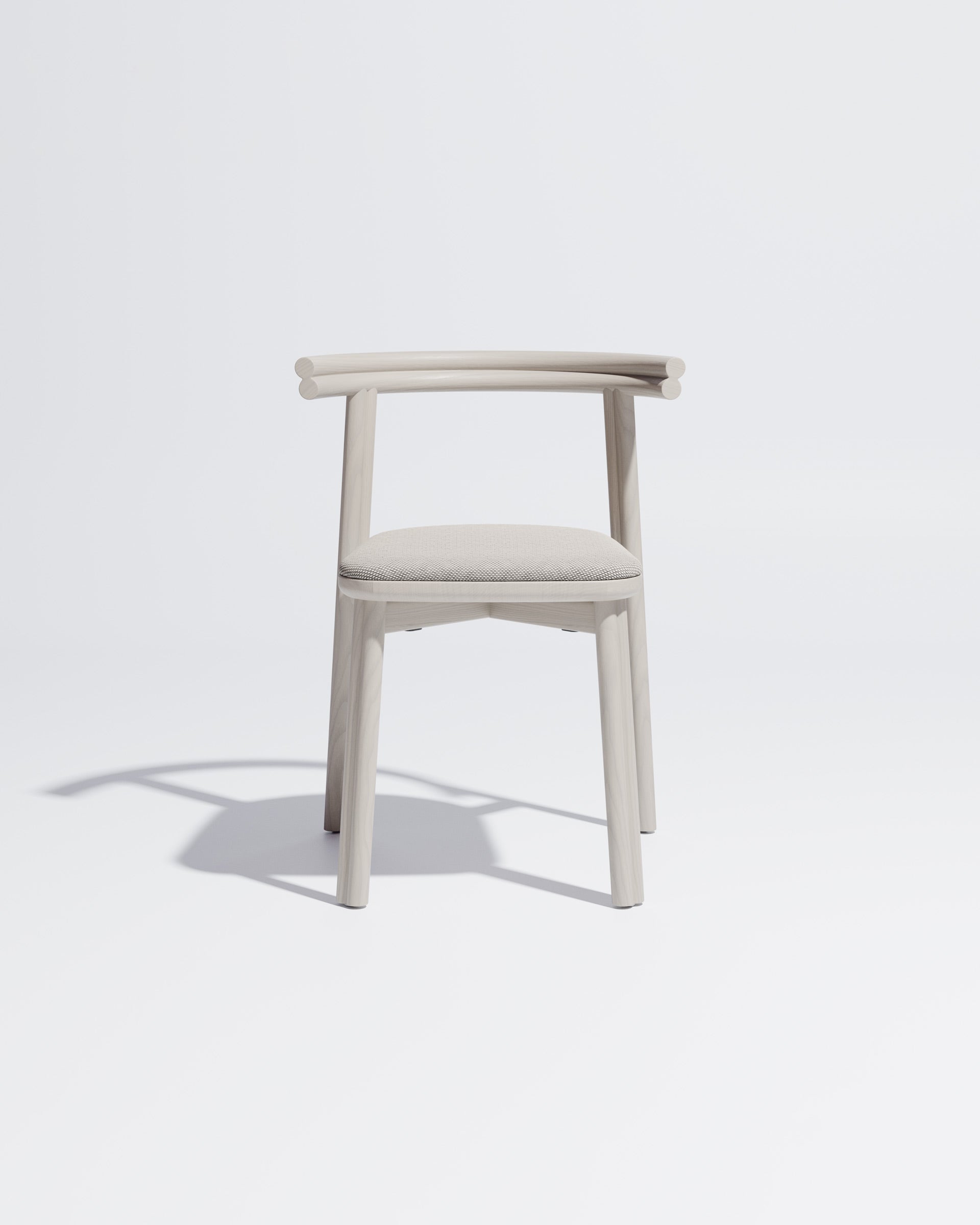 Twill Timber Dining Chair Upholstered | Gibson Karlo | DesignByThem **  Silk Grey / Maharam Merit - 023