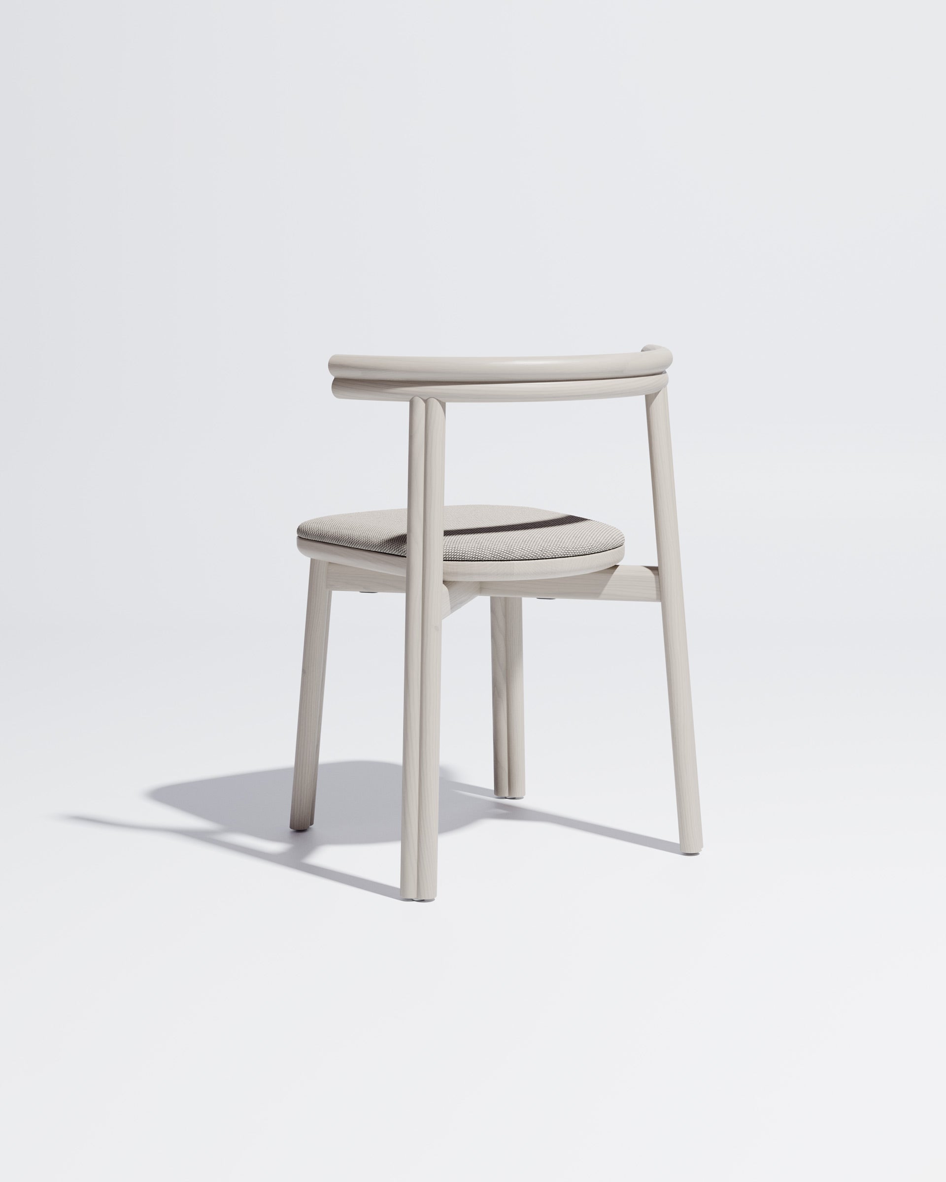 Twill Timber Dining Chair Upholstered | Gibson Karlo | DesignByThem **  Silk Grey / Maharam Merit - 023