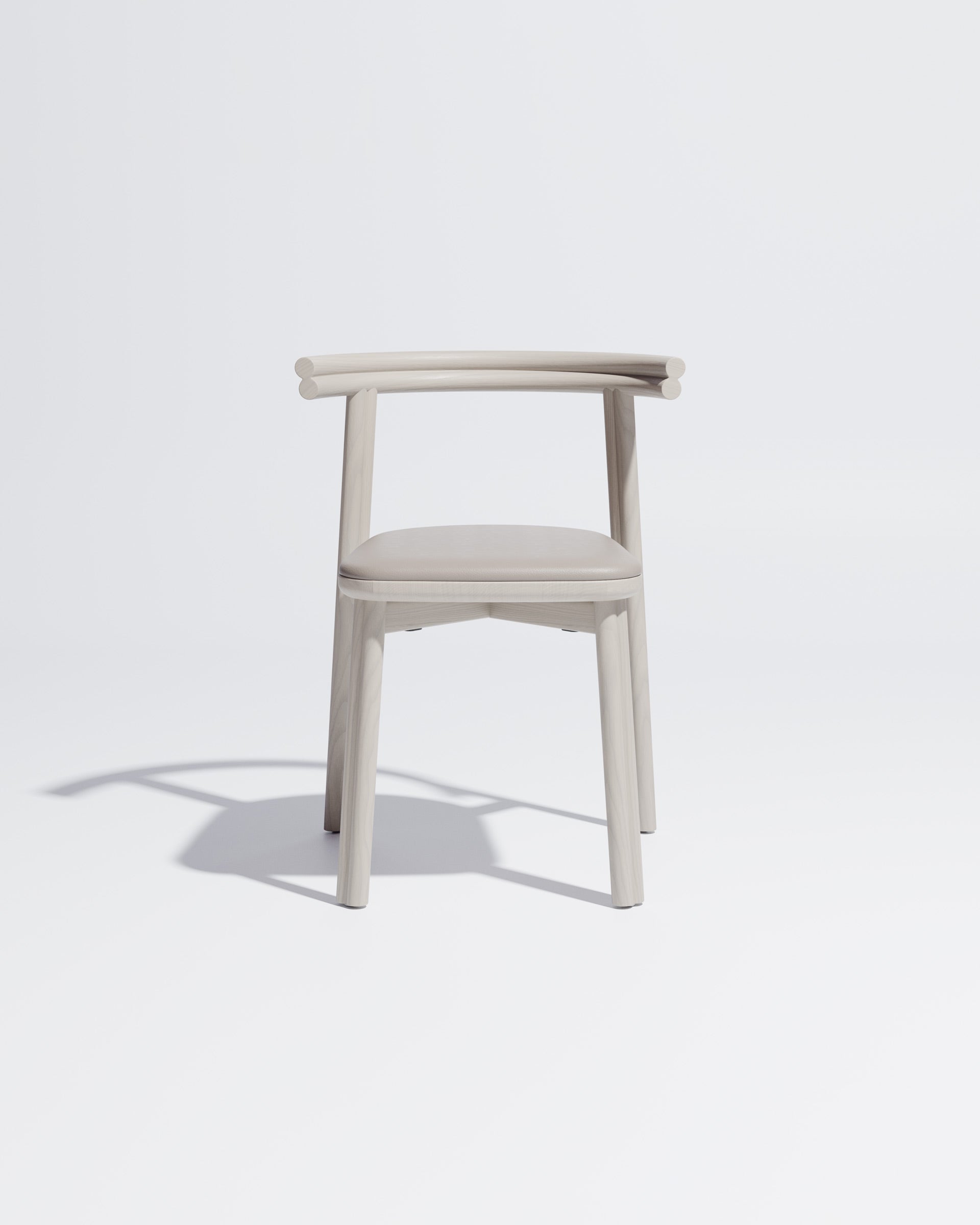 Twill Timber Dining Chair Upholstered | Gibson Karlo | DesignByThem **  Silk Grey / Knoll Prairie - 056