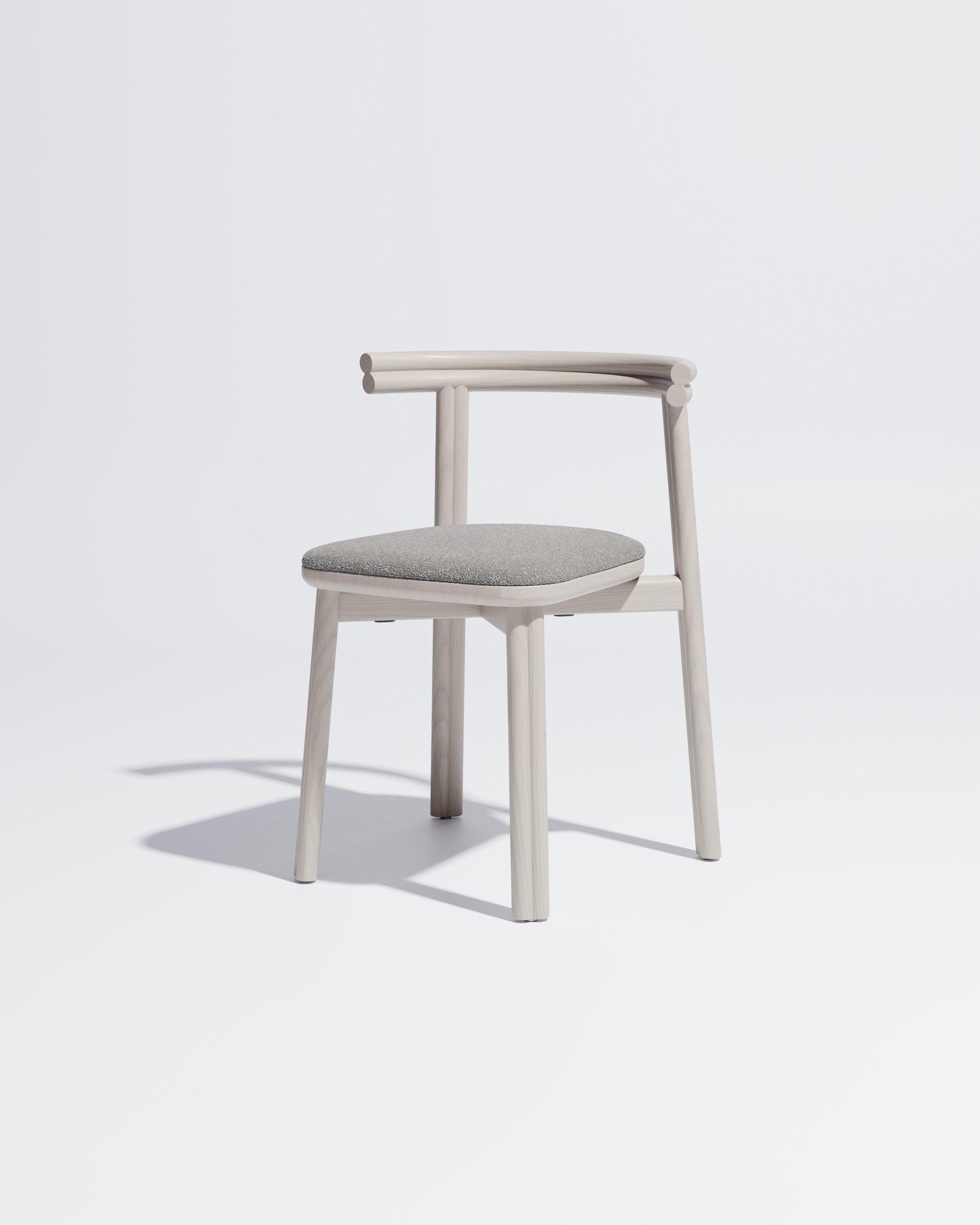 Twill Timber Dining Chair Upholstered | Gibson Karlo | DesignByThem **  Silk Grey / Kvadrat Zero - 016