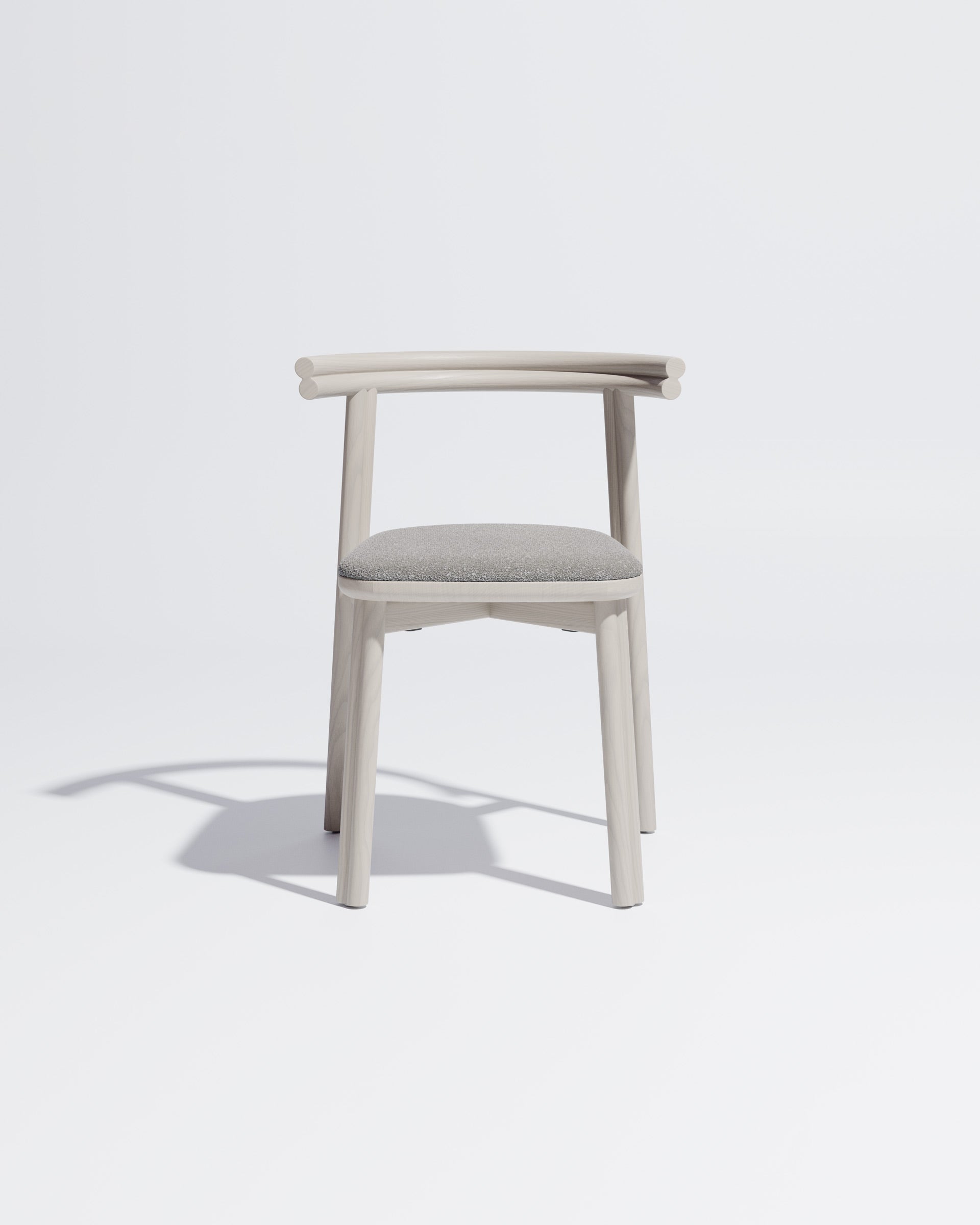 Twill Timber Dining Chair Upholstered | Gibson Karlo | DesignByThem **  Silk Grey / Kvadrat Zero - 016