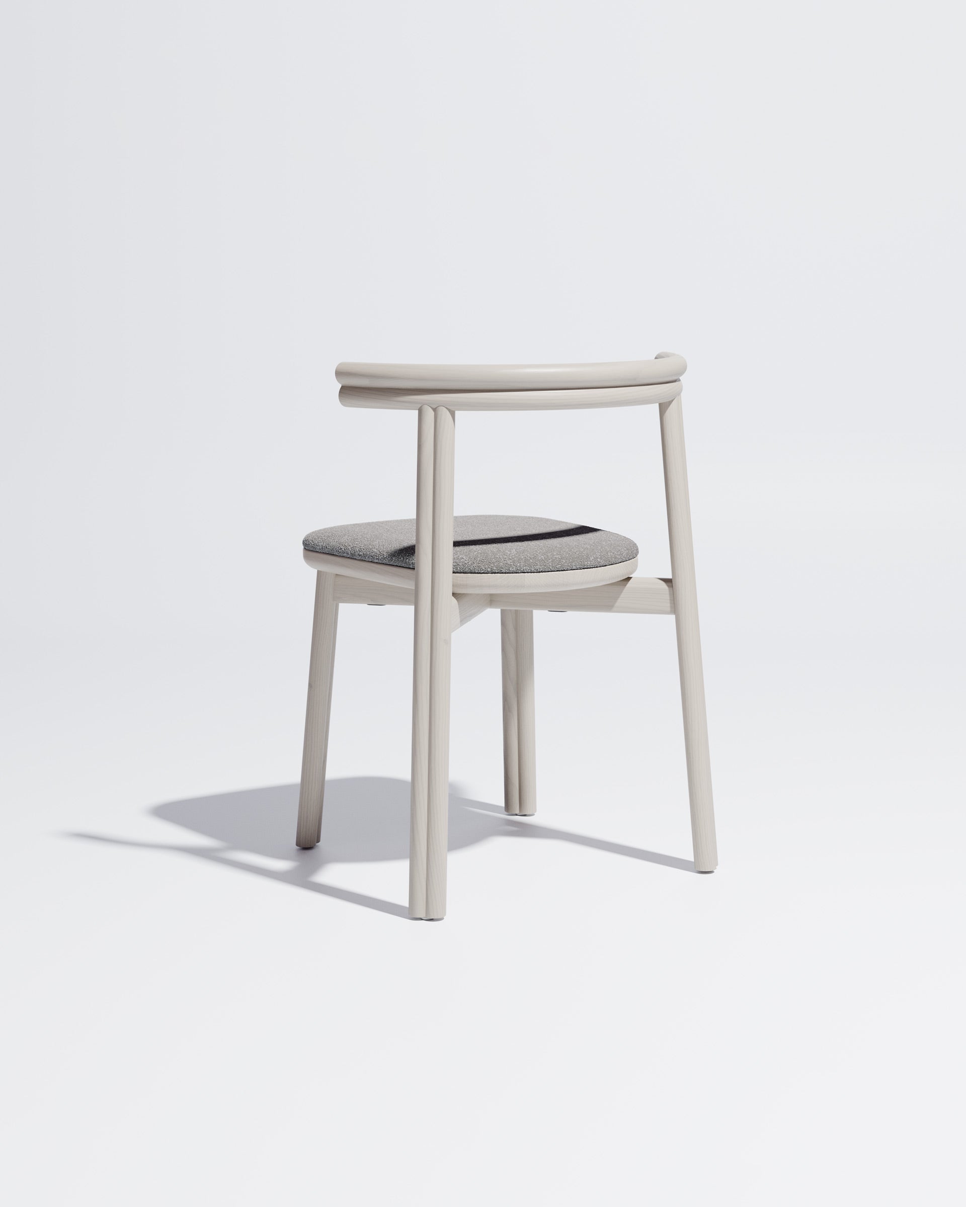 Twill Timber Dining Chair Upholstered | Gibson Karlo | DesignByThem **  Silk Grey / Kvadrat Zero - 016