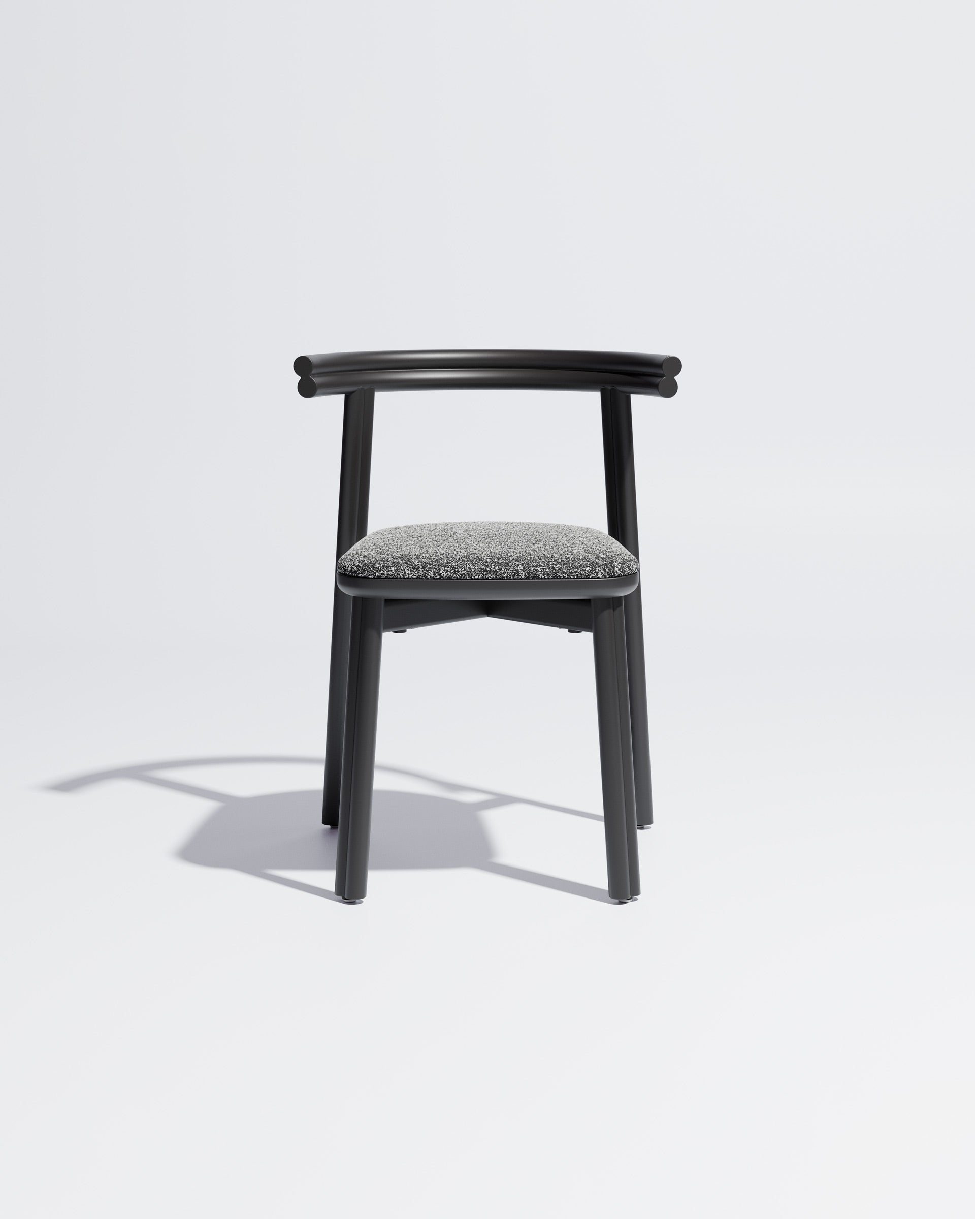 Twill Metal Dining Chair Upholstered | Gibson Karlo | DesignByThem ** Black / Kvadrat Zero - 004 (Indoor Only)