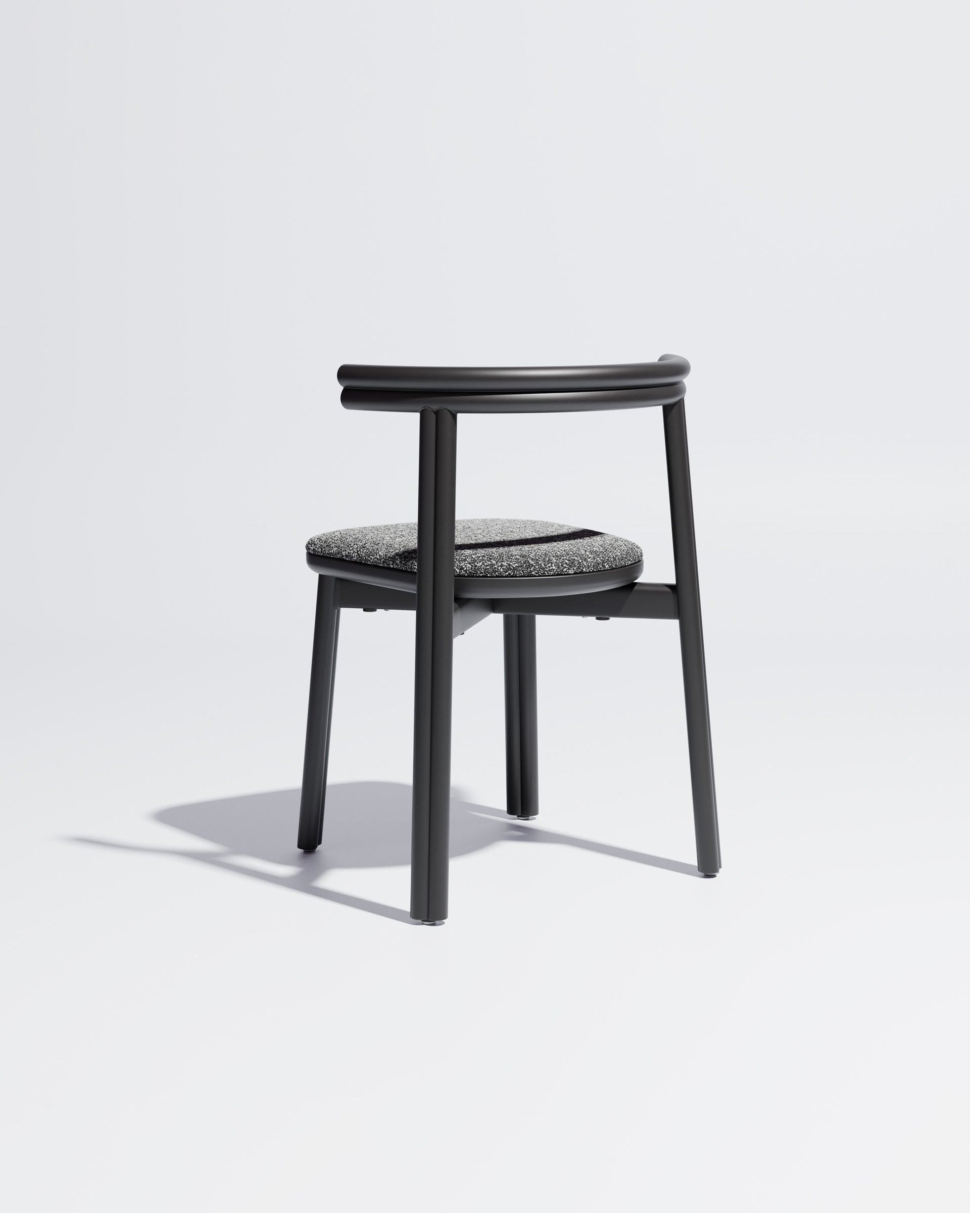 Twill Metal Dining Chair Upholstered | Gibson Karlo | DesignByThem ** Black / Kvadrat Zero - 004 (Indoor Only)