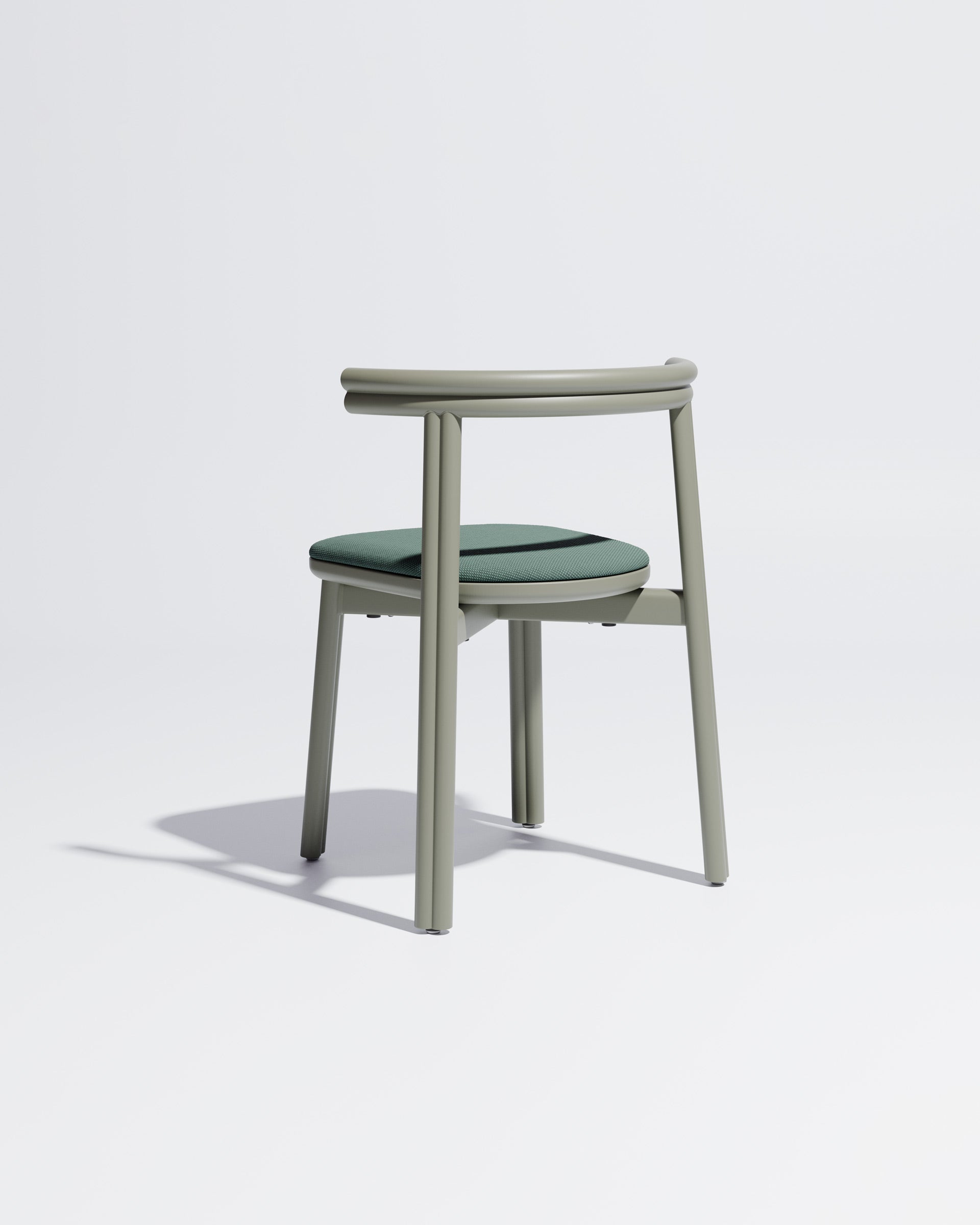 Twill Metal Dining Chair Upholstered | Gibson Karlo | DesignByThem ** Pale Eucalypt / Maharam Merit - 017 (Indoor Only)