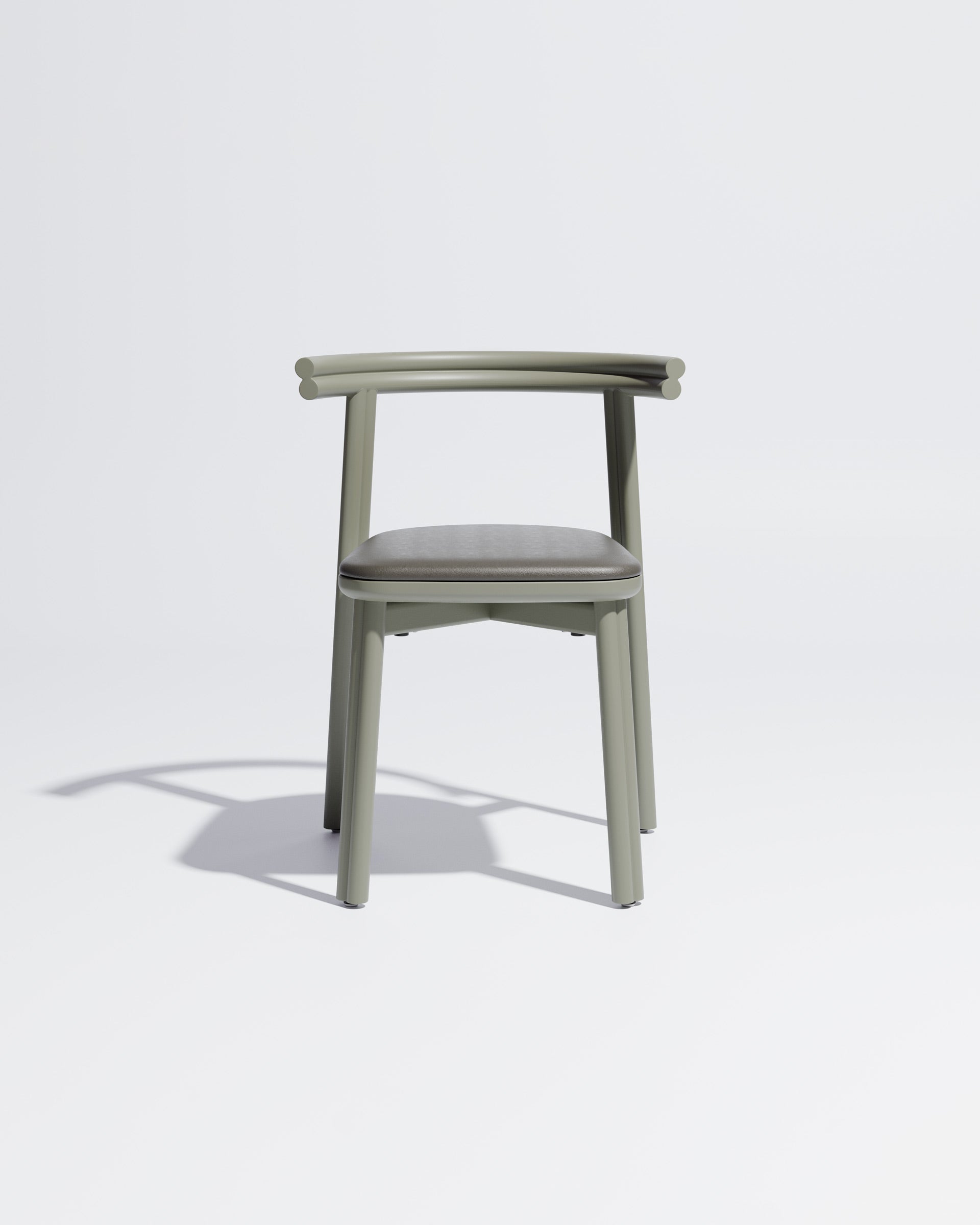 Twill Metal Dining Chair Upholstered | Gibson Karlo | DesignByThem ** Pale Eucalypt / Knoll Prairie - 034 (Outdoor Suitable)