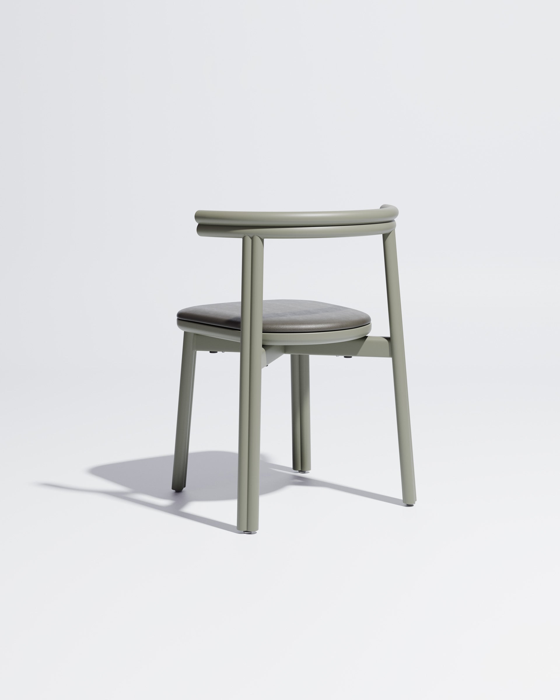 Twill Metal Dining Chair Upholstered | Gibson Karlo | DesignByThem ** Pale Eucalypt / Knoll Prairie - 034 (Outdoor Suitable)