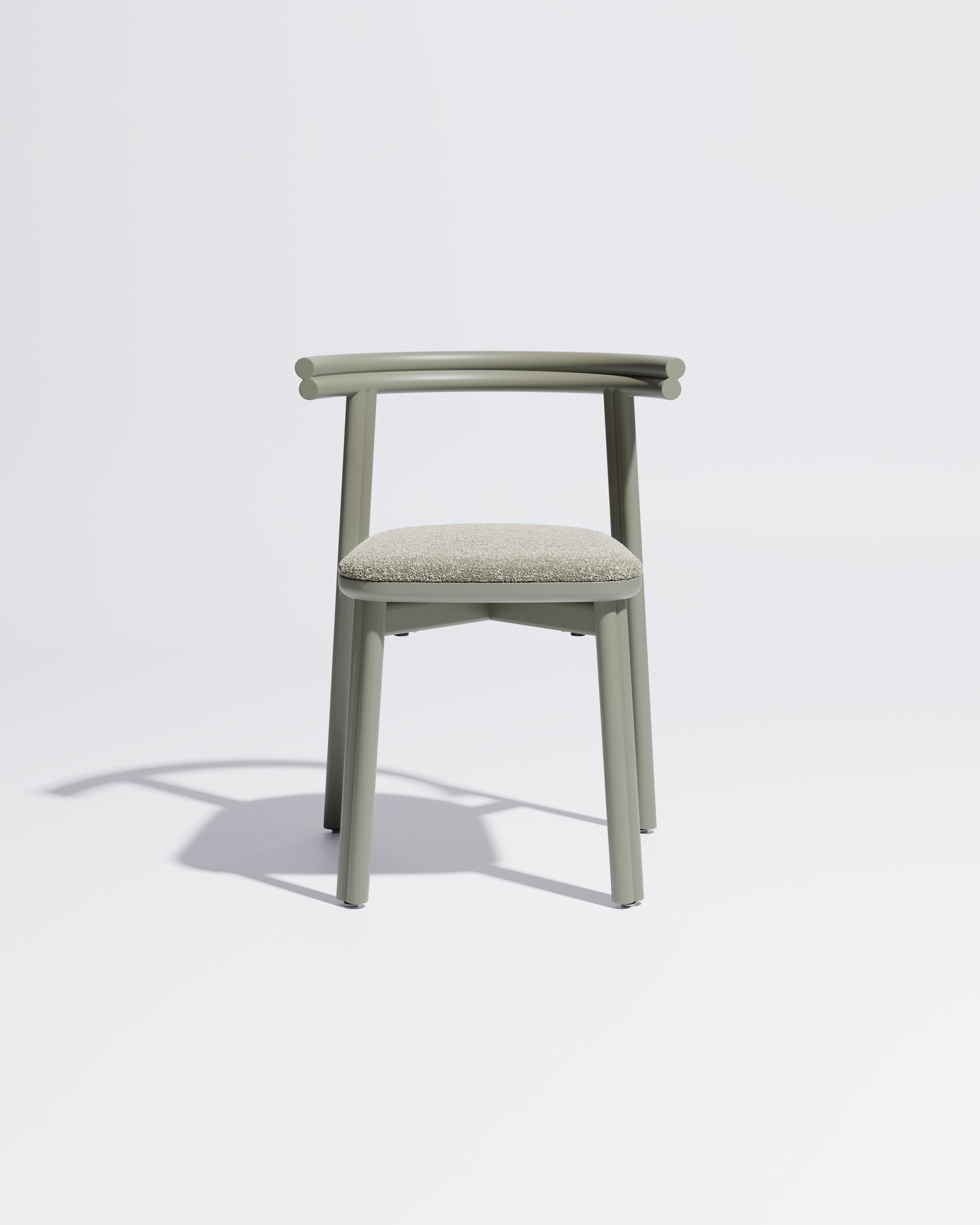 Twill Metal Dining Chair Upholstered | Gibson Karlo | DesignByThem ** Pale Eucalypt / Kvadrat Zero - 002 (Indoor Only)