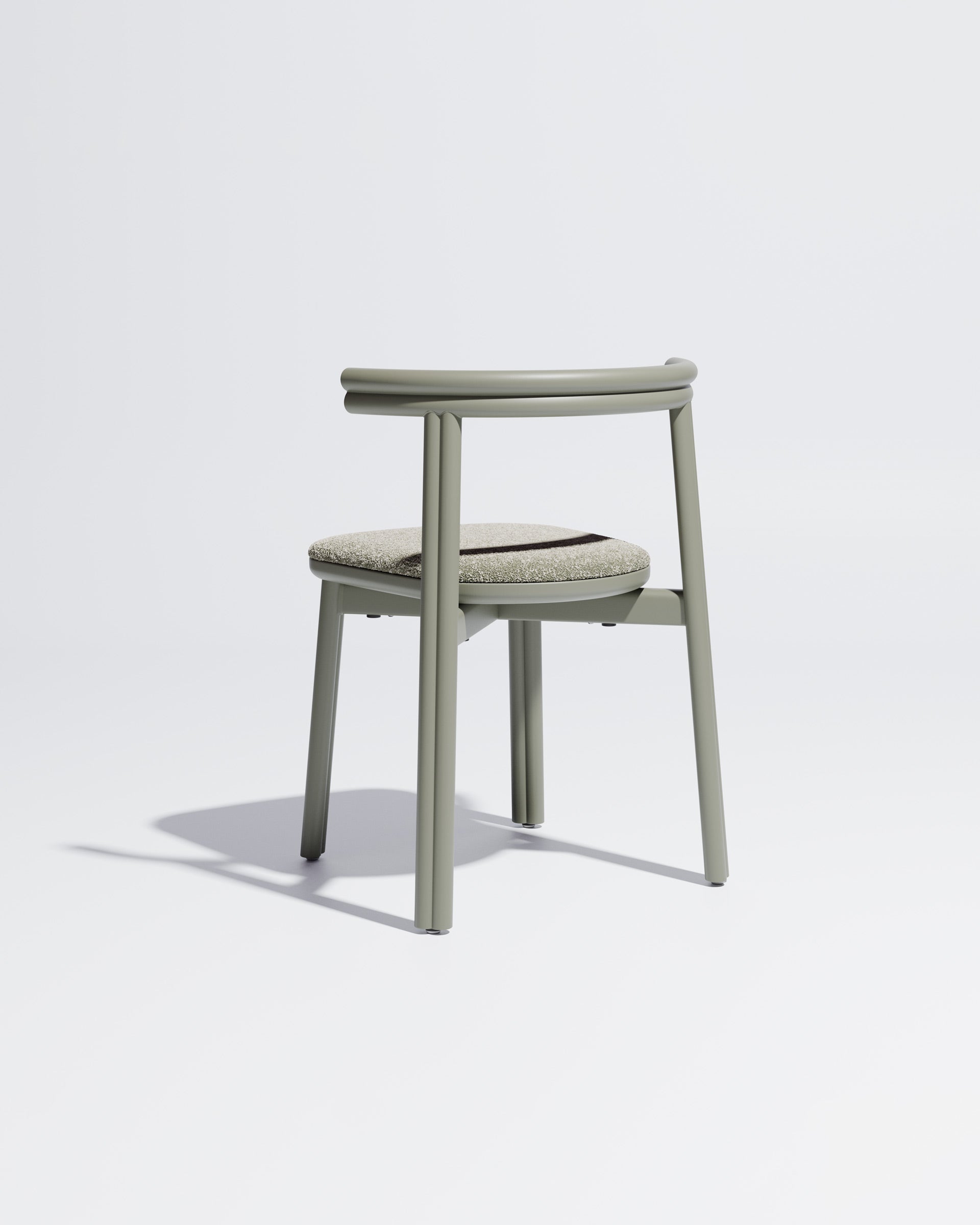 Twill Metal Dining Chair Upholstered | Gibson Karlo | DesignByThem ** Pale Eucalypt / Kvadrat Zero - 002 (Indoor Only)