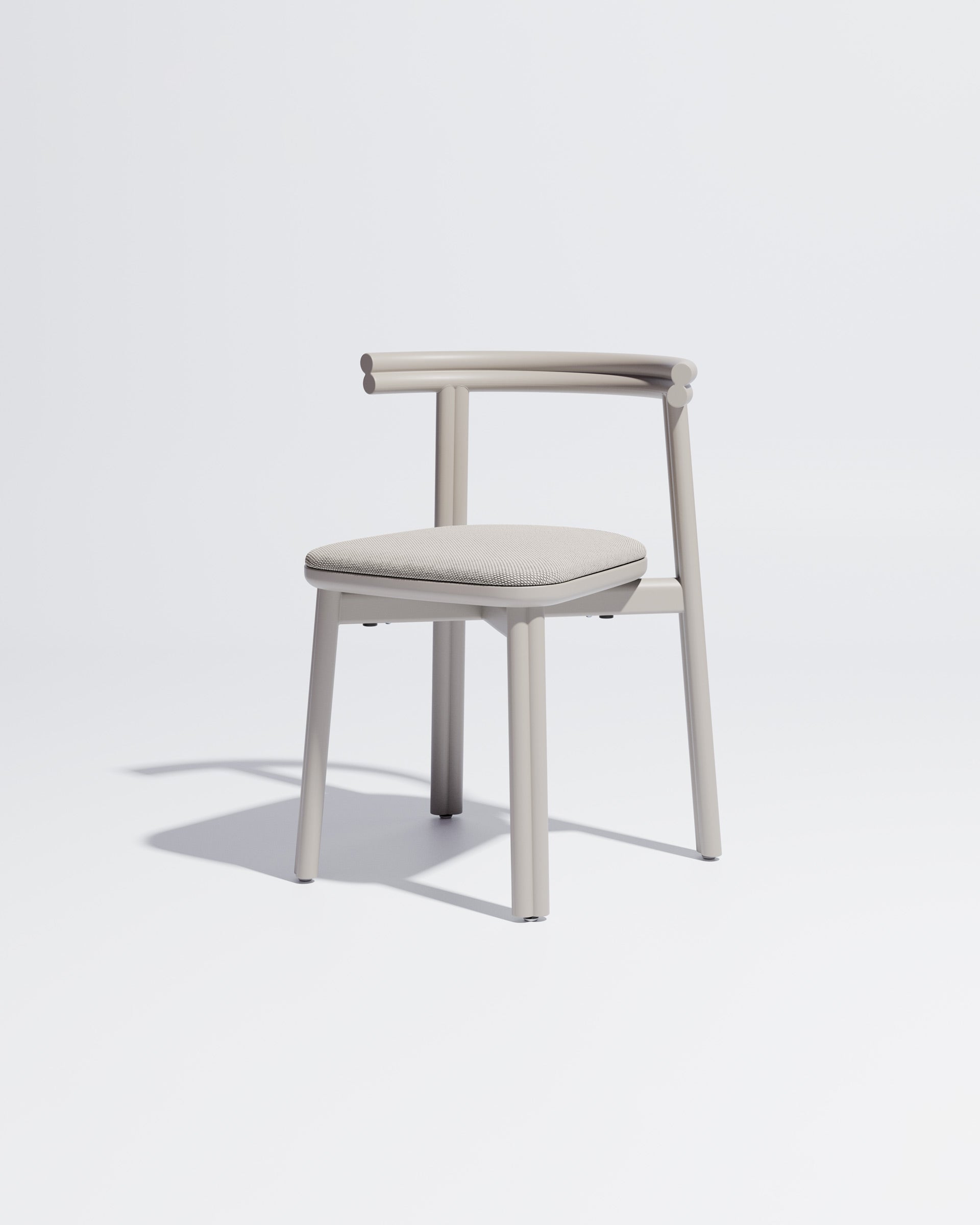 Twill Metal Dining Chair Upholstered | Gibson Karlo | DesignByThem ** Silk Grey / Maharam Merit - 023 (Indoor Only)