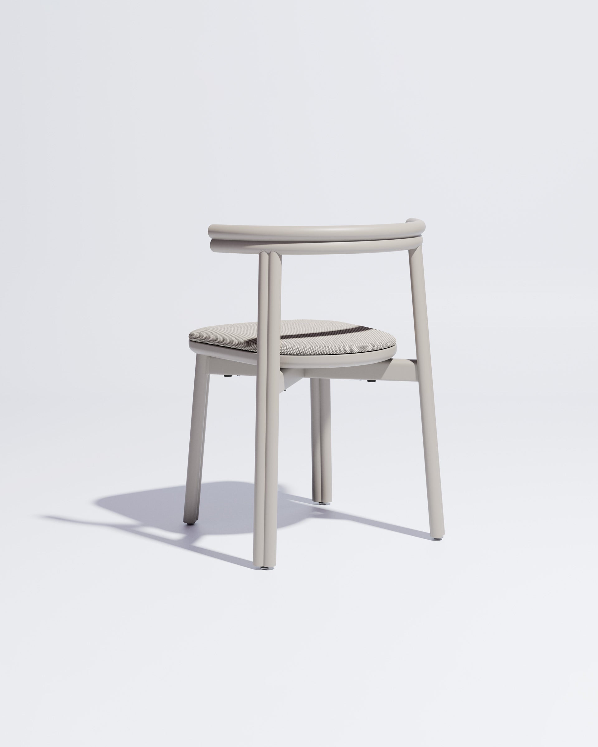 Twill Metal Dining Chair Upholstered | Gibson Karlo | DesignByThem ** Silk Grey / Maharam Merit - 023 (Indoor Only)