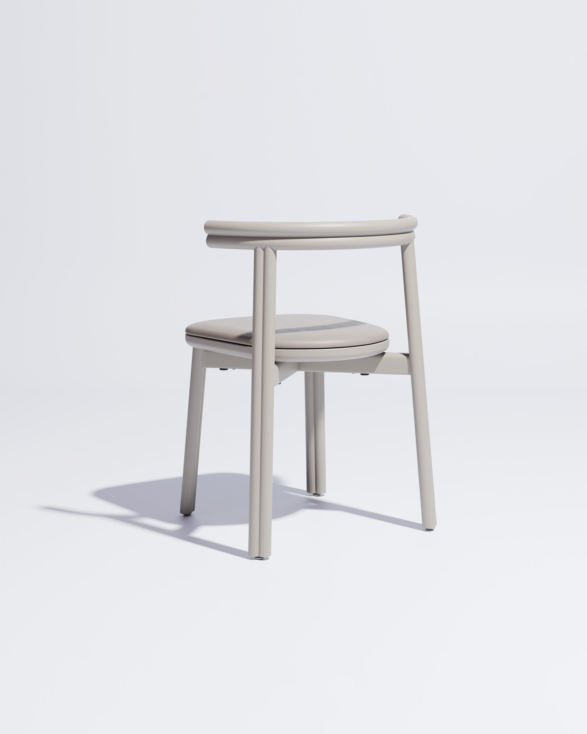 Twill Metal Dining Chair Upholstered | Gibson Karlo | DesignByThem ** Silk Grey / Knoll Prairie - 056 (Outdoor Suitable)