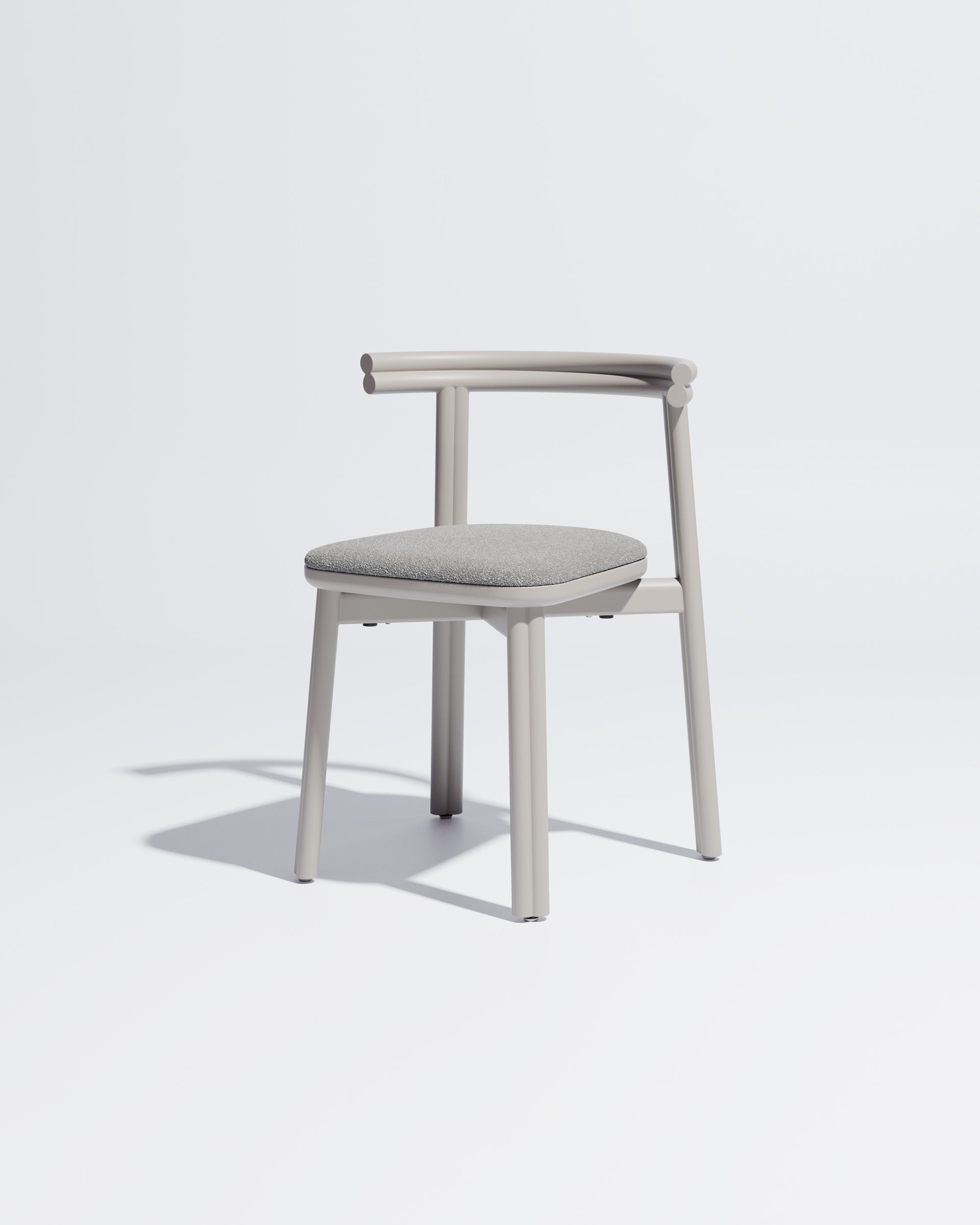 Twill Metal Dining Chair Upholstered | Gibson Karlo | DesignByThem ** Silk Grey / Kvadrat Zero - 016 (Indoor Only)