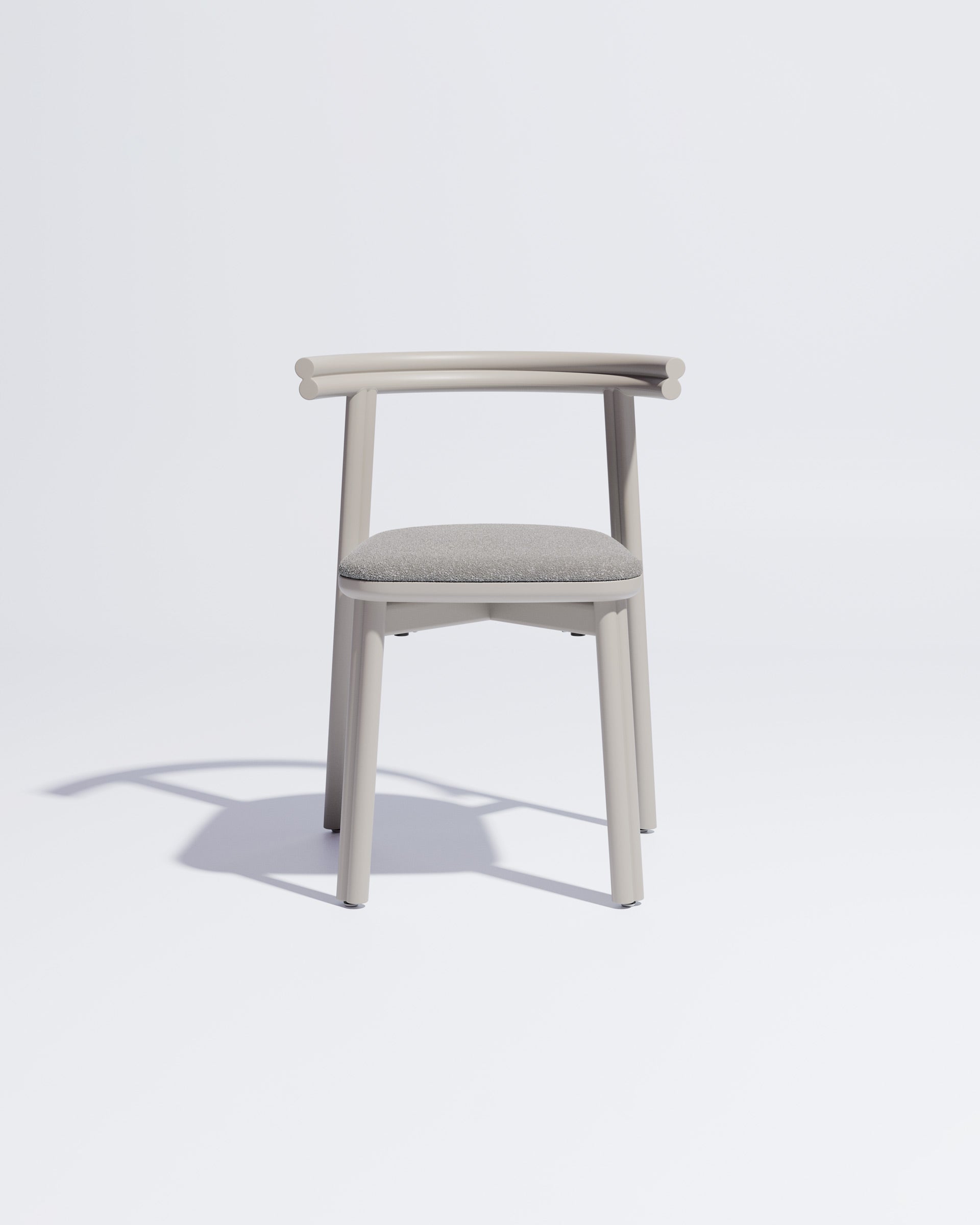 Twill Metal Dining Chair Upholstered | Gibson Karlo | DesignByThem ** Silk Grey / Kvadrat Zero - 016 (Indoor Only)