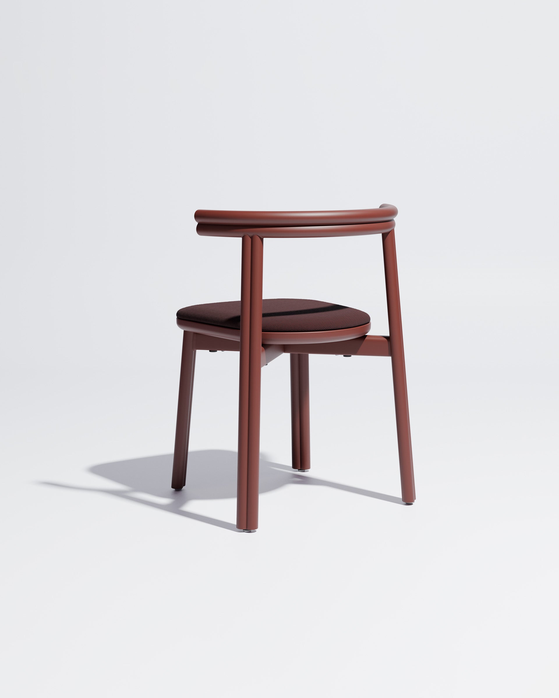 Twill Metal Dining Chair Upholstered | Gibson Karlo | DesignByThem ** Rust Red / Maharam Merit - 039 (Indoor Only)