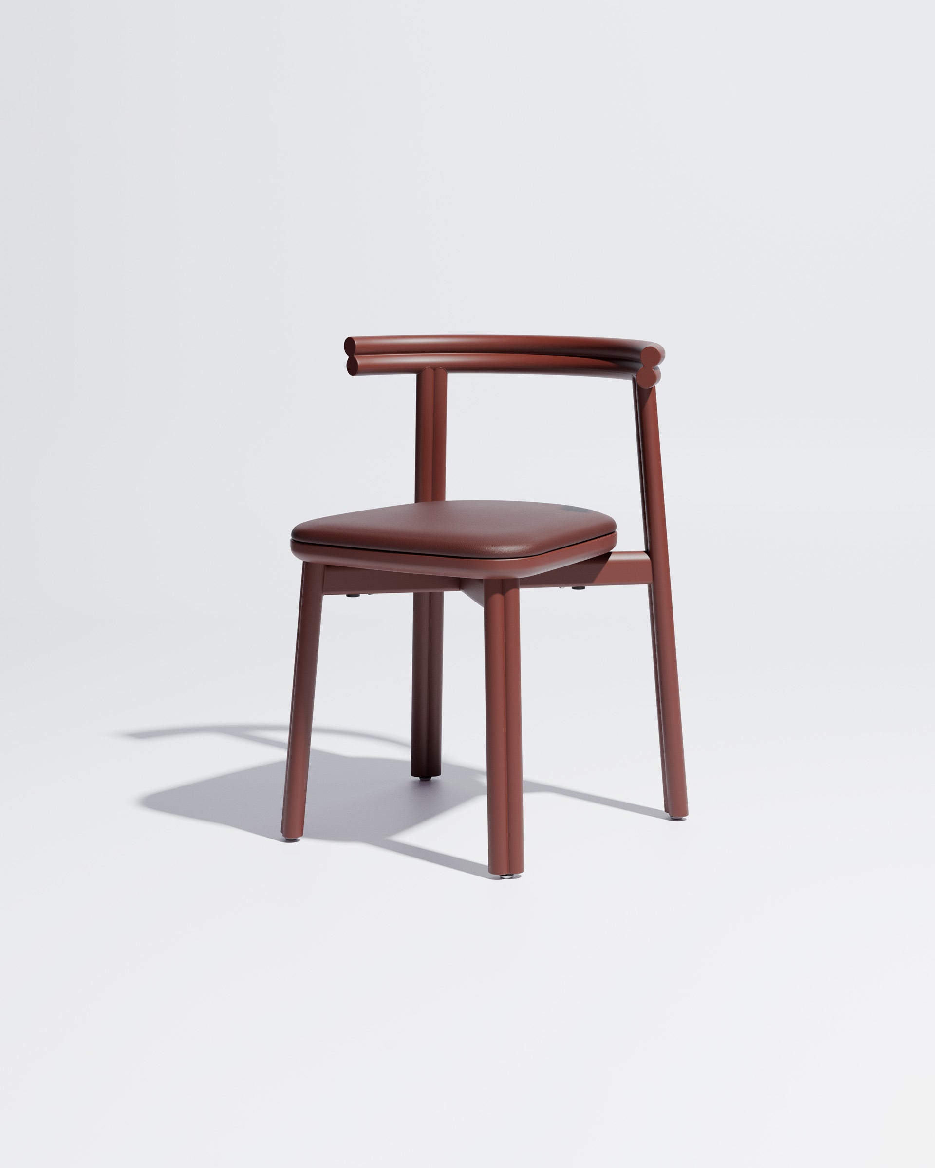 Twill Metal Dining Chair Upholstered | Gibson Karlo | DesignByThem ** Rust Red / Knoll Prairie - 038 (Outdoor Suitable)