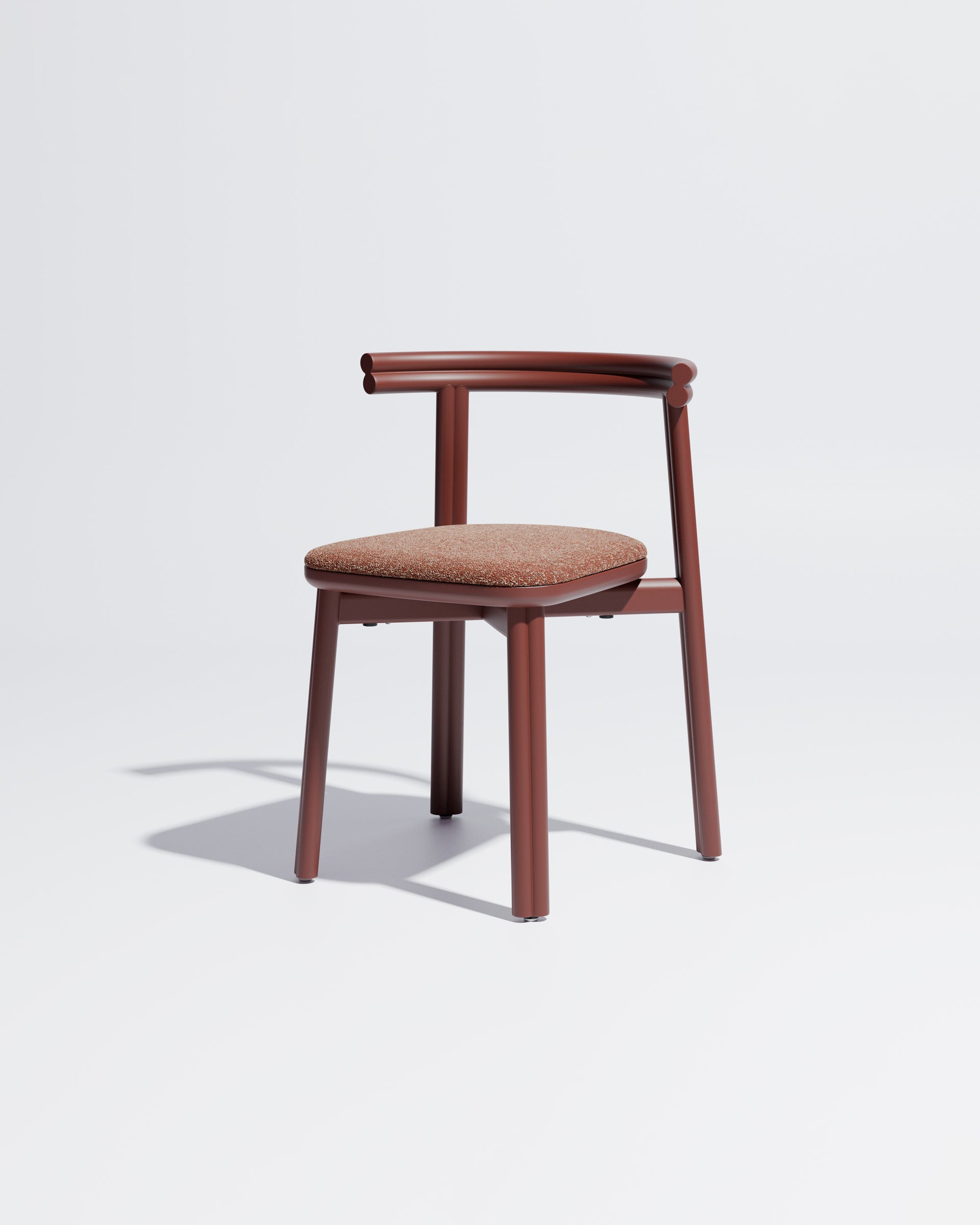 Twill Metal Dining Chair Upholstered | Gibson Karlo | DesignByThem ** Rust Red / Kvadrat Zero - 008 (Indoor Only)