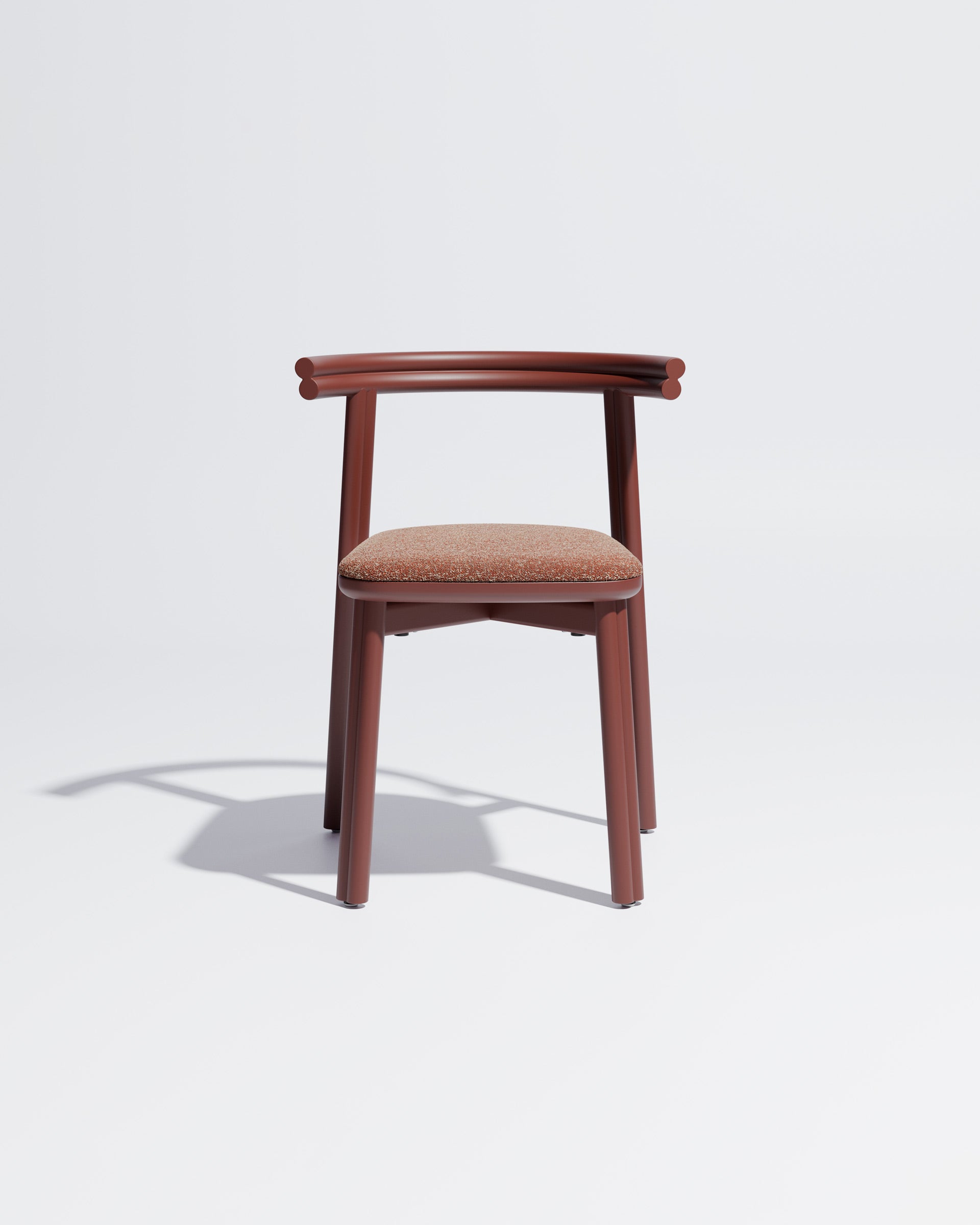 Twill Metal Dining Chair Upholstered | Gibson Karlo | DesignByThem ** Rust Red / Kvadrat Zero - 008 (Indoor Only)