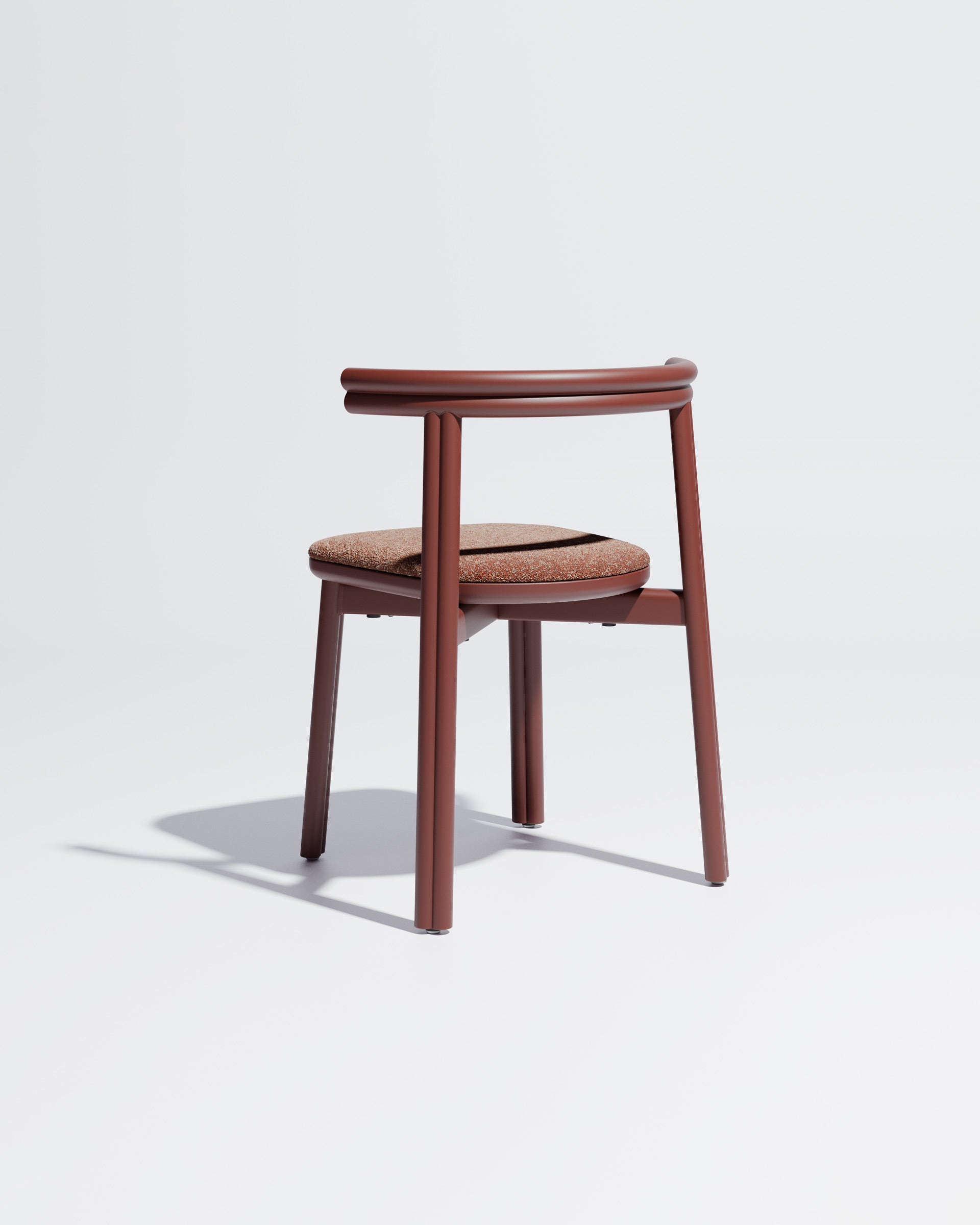 Twill Metal Dining Chair Upholstered | Gibson Karlo | DesignByThem ** Rust Red / Kvadrat Zero - 008 (Indoor Only)