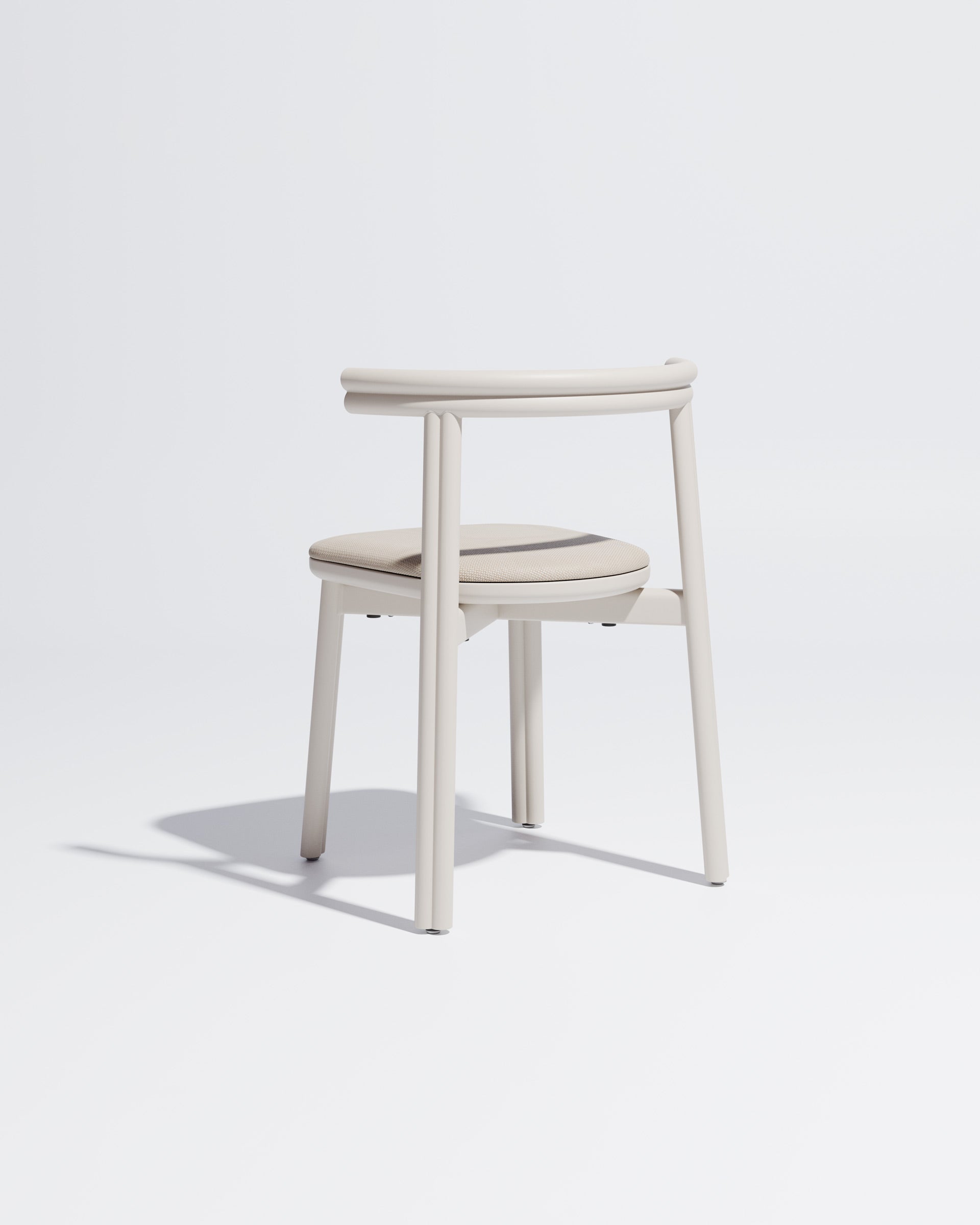 Twill Metal Dining Chair Upholstered | Gibson Karlo | DesignByThem ** Soft White / Maharam Merit - 030 (Indoor Only)