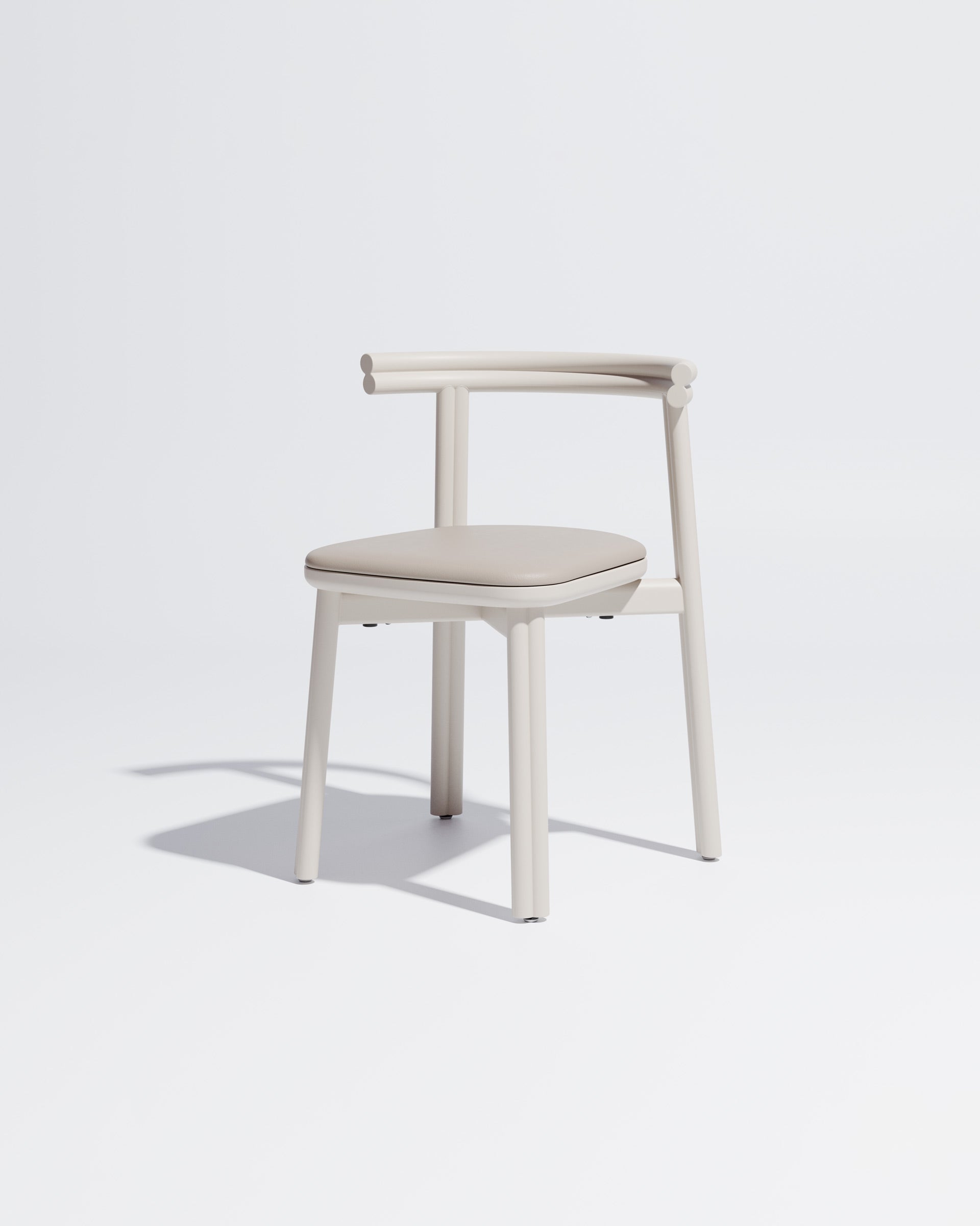 Twill Metal Dining Chair Upholstered | Gibson Karlo | DesignByThem ** Soft White / Knoll Prairie - 020 (Outdoor Suitable)