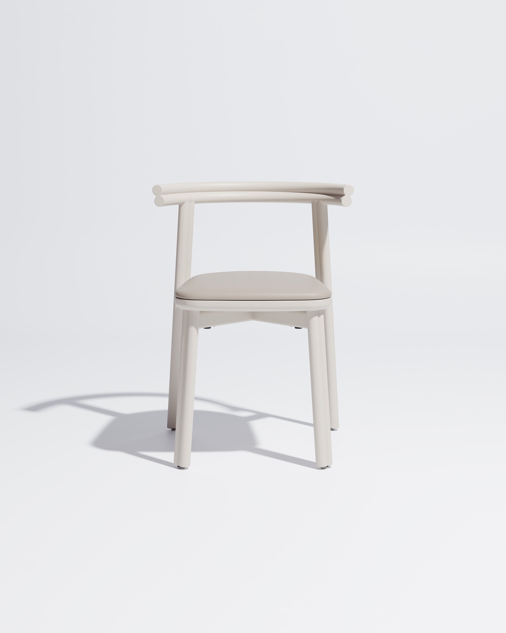 Twill Metal Dining Chair Upholstered | Gibson Karlo | DesignByThem ** Soft White / Knoll Prairie - 020 (Outdoor Suitable)