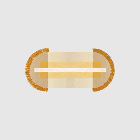 Overlay Rugs | Small Runner Mustard | Fringed Geometric Runner | Danielah Martinez | DesignByThem